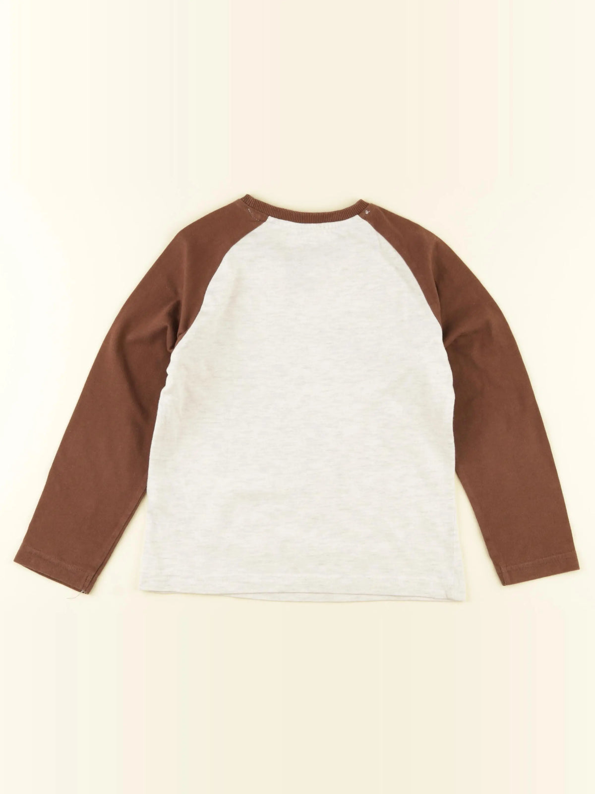 Vertbaudet - tee-shirt gris, marron - 6 ans