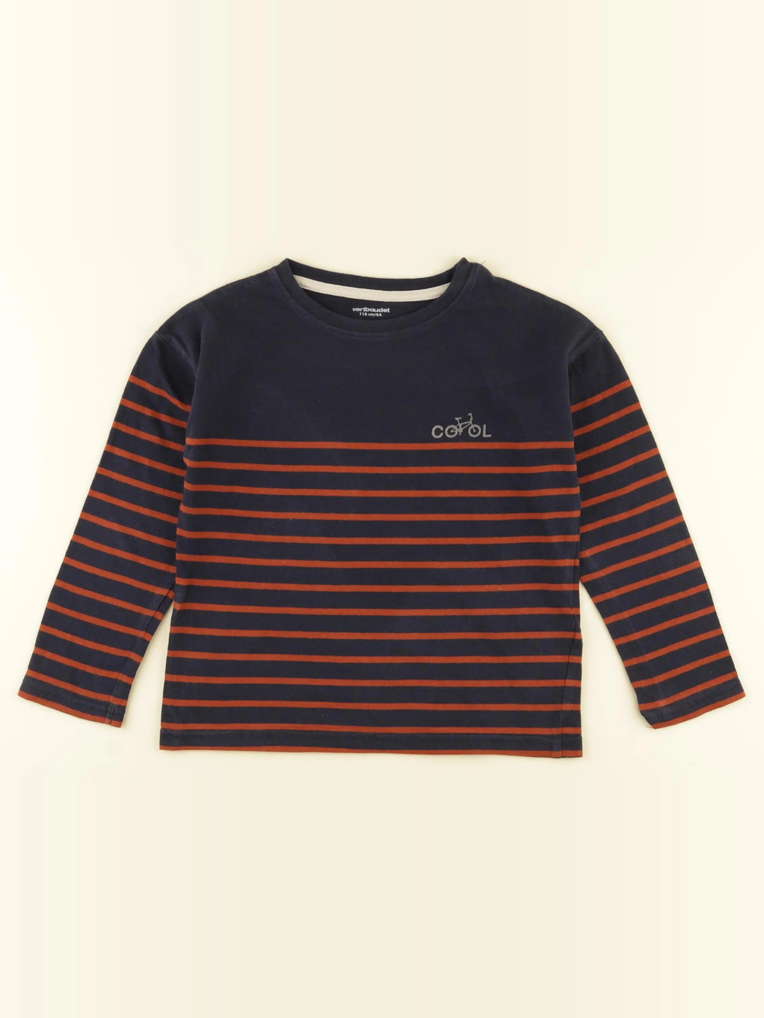 Vertbaudet - tee-shirt bleu - 6 ans