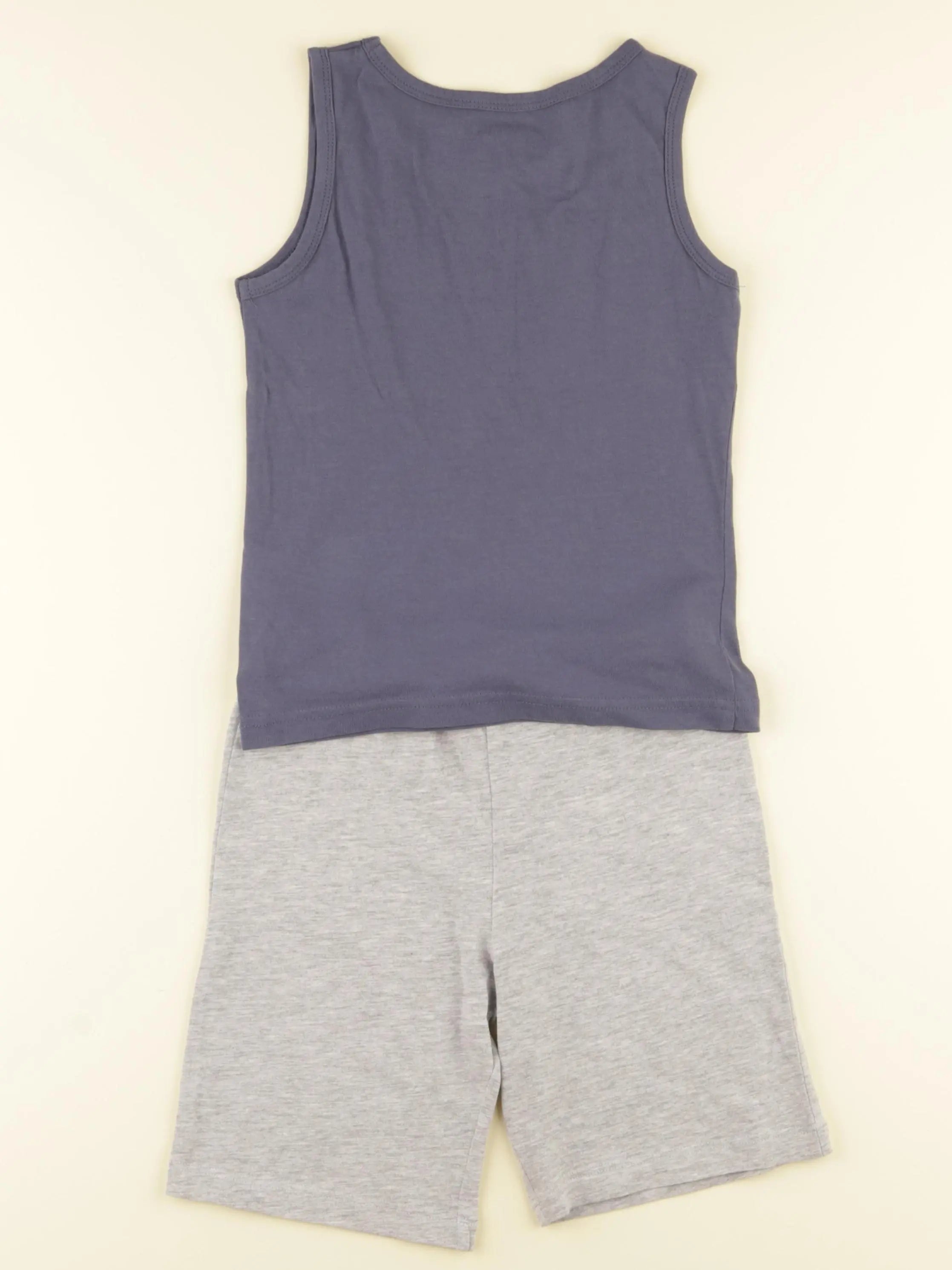 Vertbaudet - pyjama coton bleu, gris - 6 ans