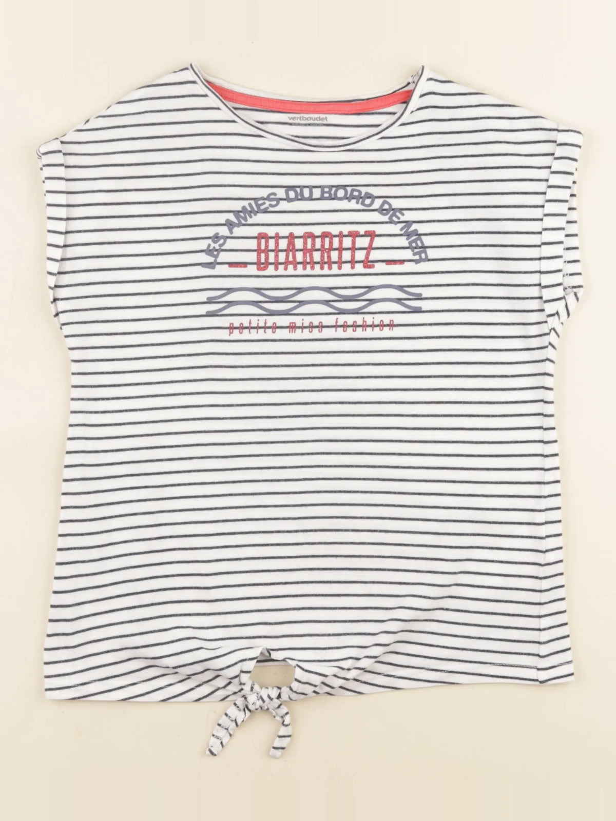 Vertbaudet - tee-shirt bleu - 8 ans