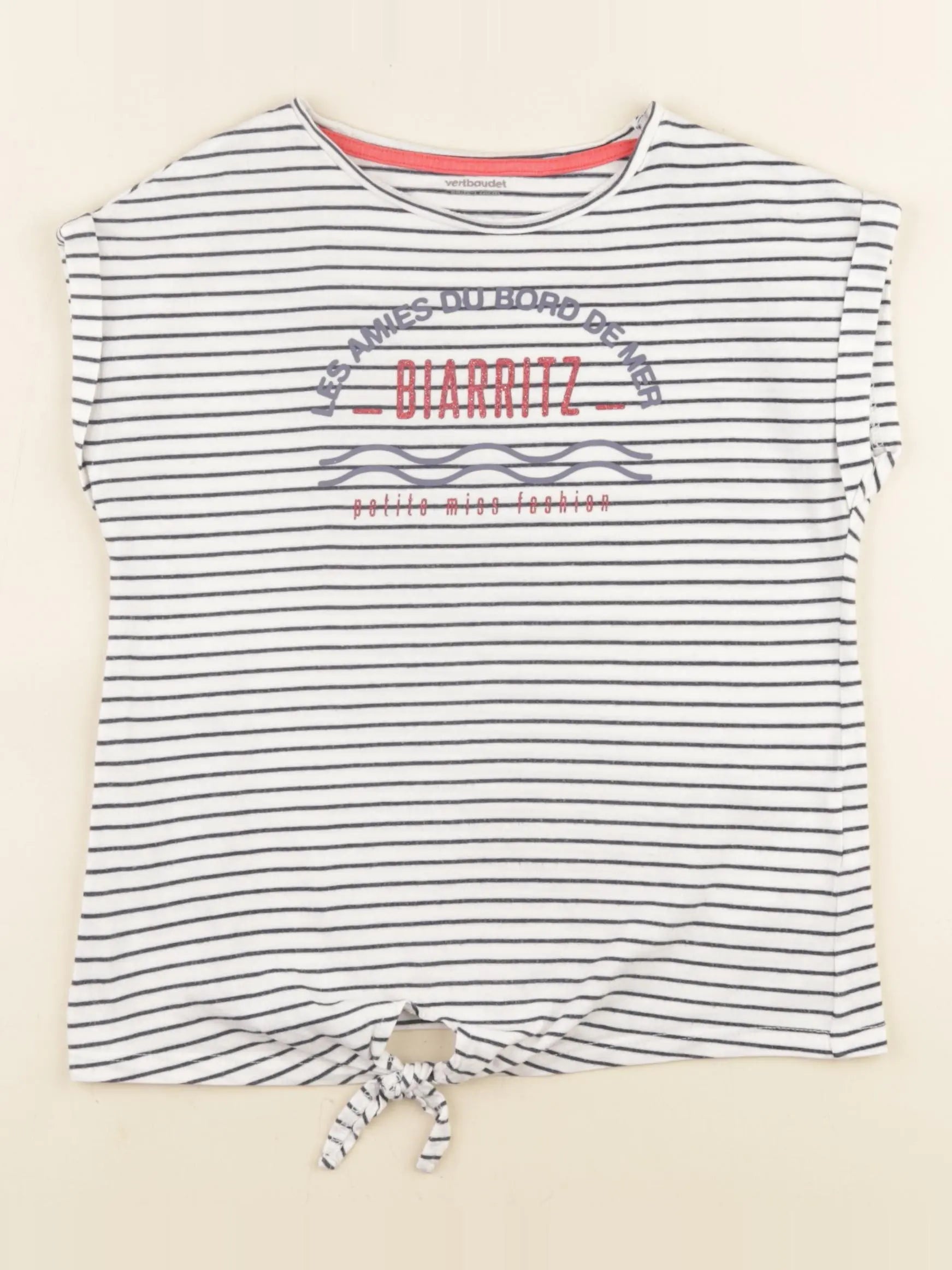 Vertbaudet - tee-shirt bleu - 8 ans