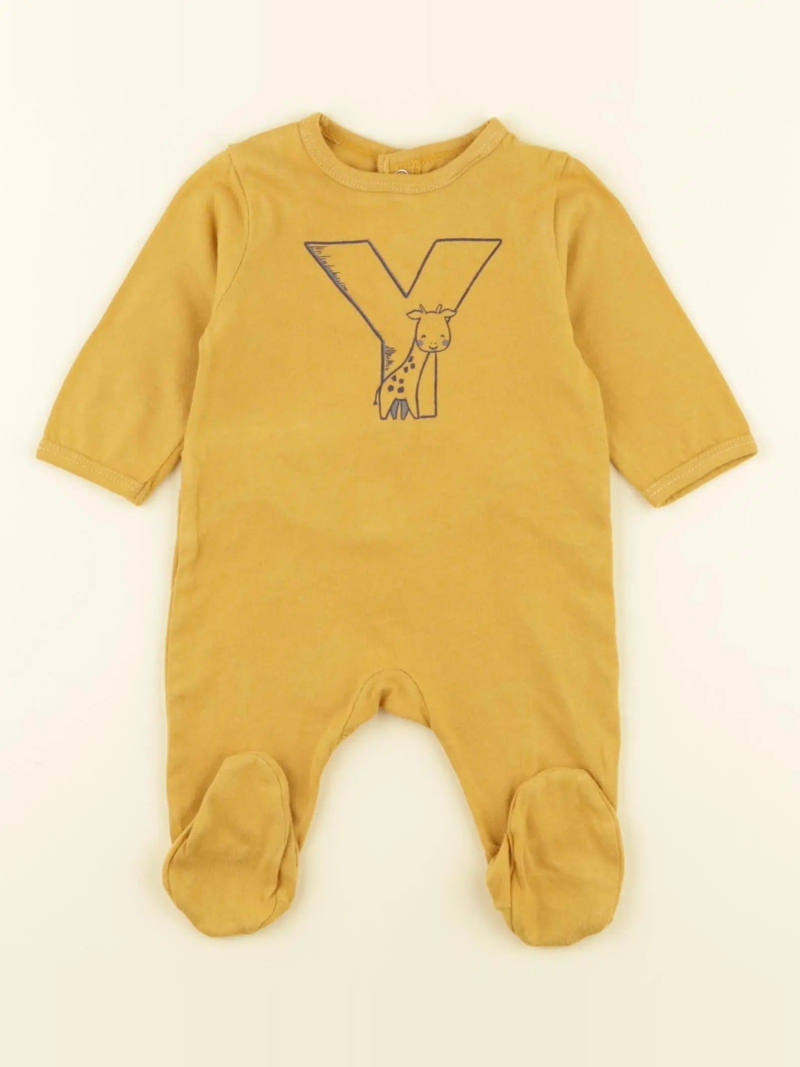 La Redoute - pyjama coton jaune - 1 mois