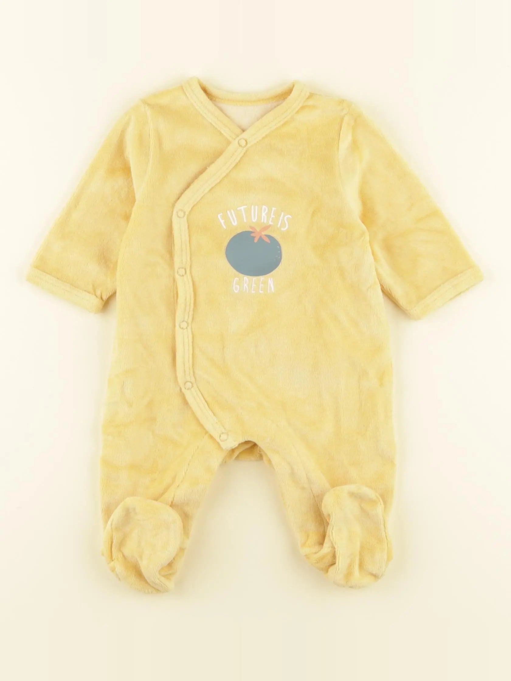 La Redoute - pyjama velours jaune - 1 mois