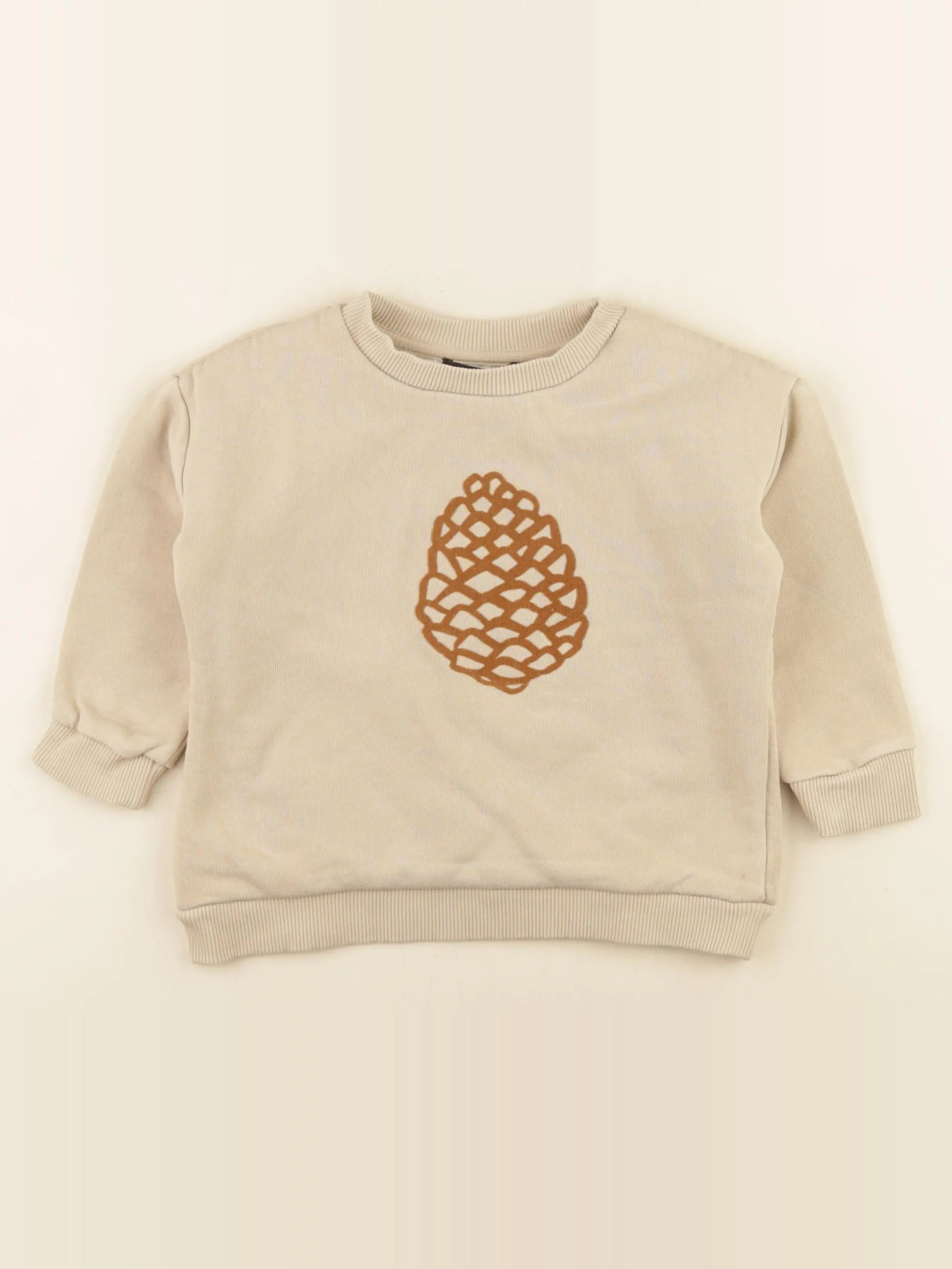 Monoprix - sweat beige - 3 ans