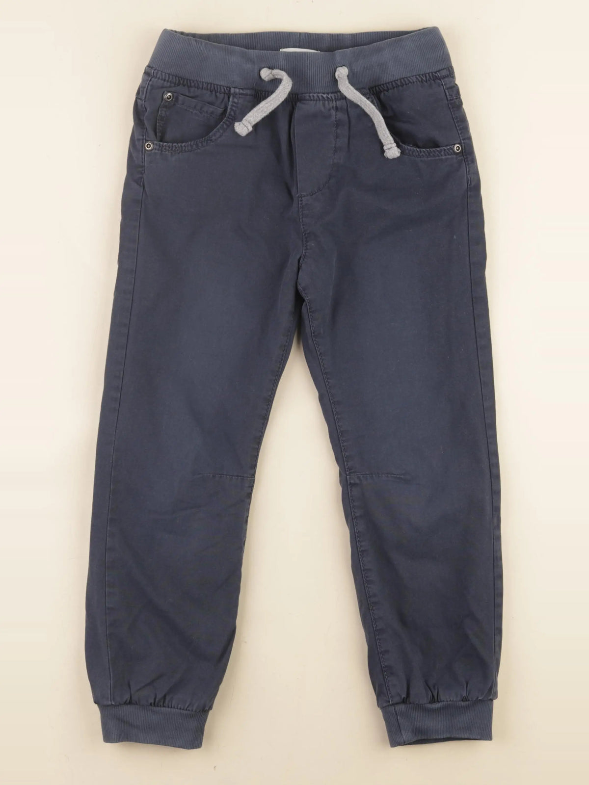 Vertbaudet - pantalon doublé bleu - 7 ans