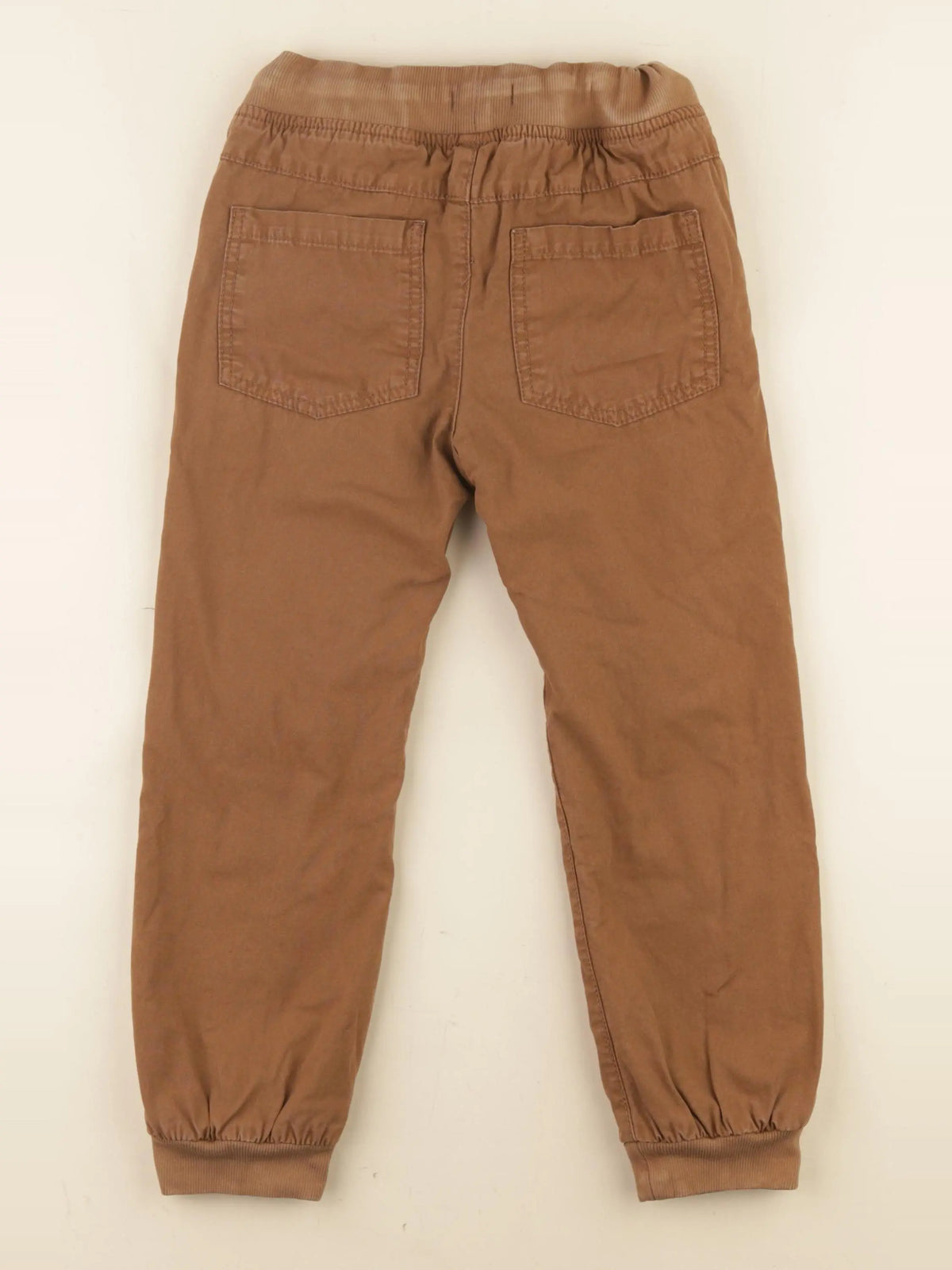 Vertbaudet - pantalon doublé marron - 7 ans