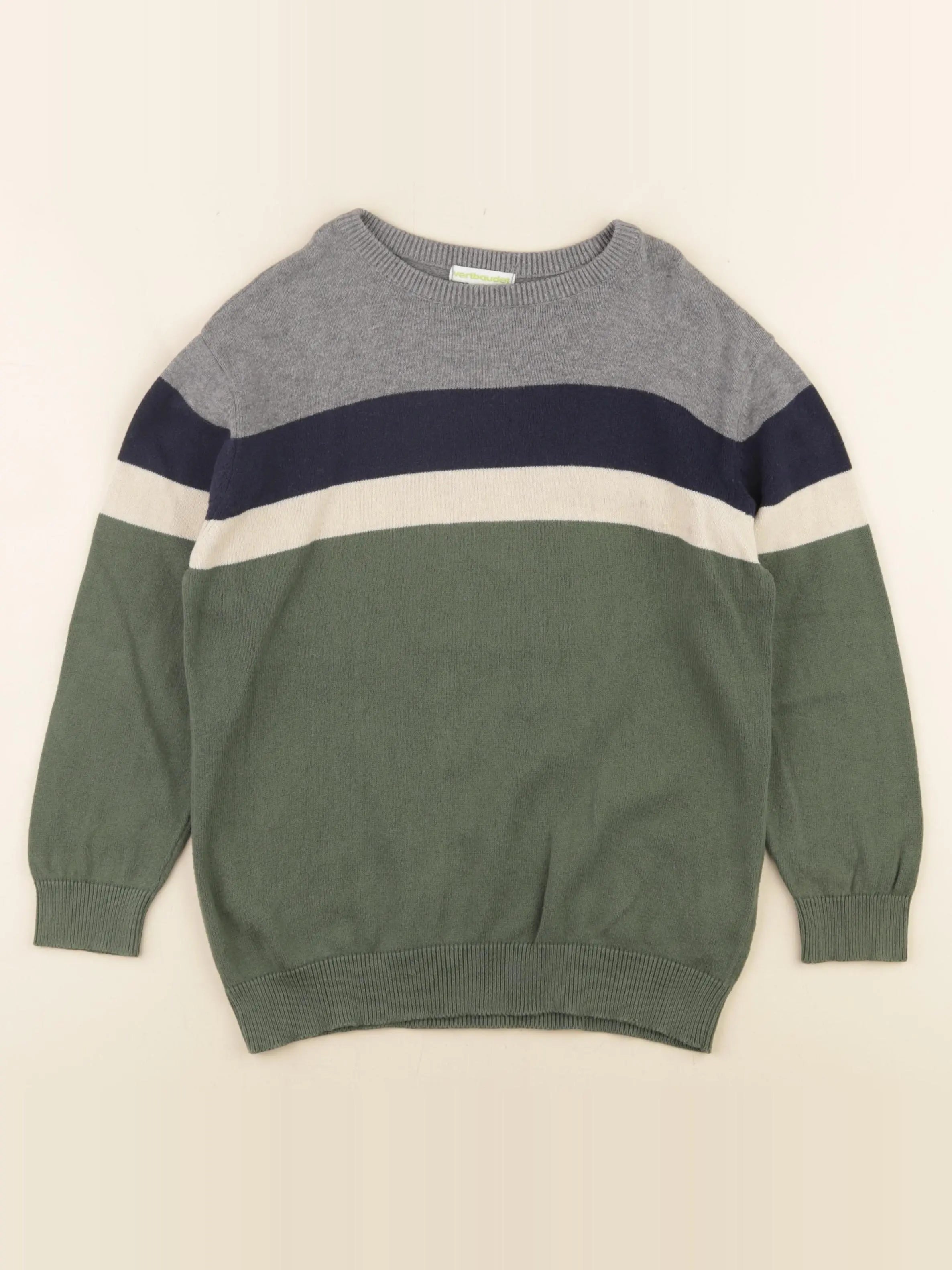 Vertbaudet - pull vert - 8 ans