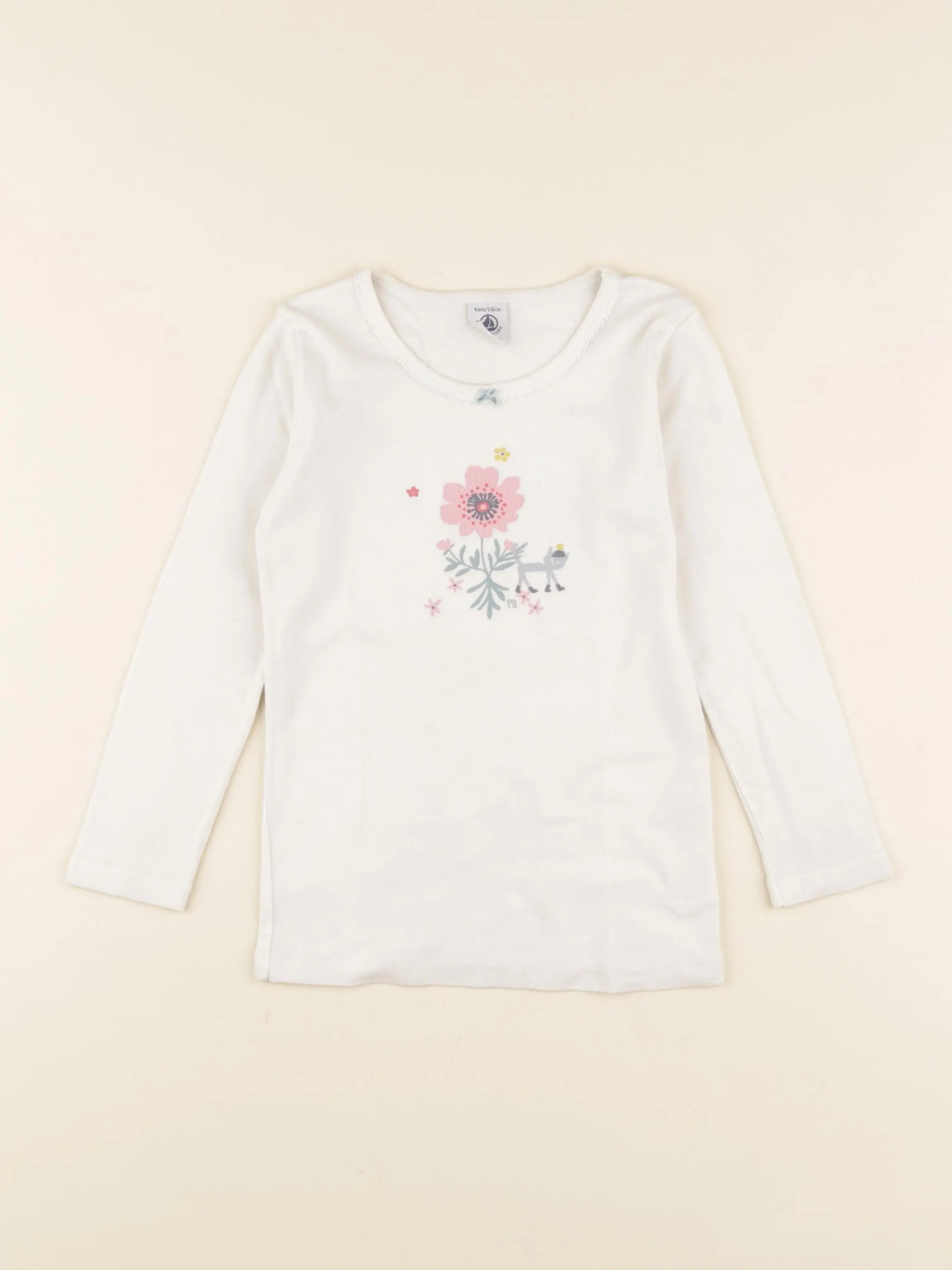 Petit Bateau - maillot de corps beige - 6 ans