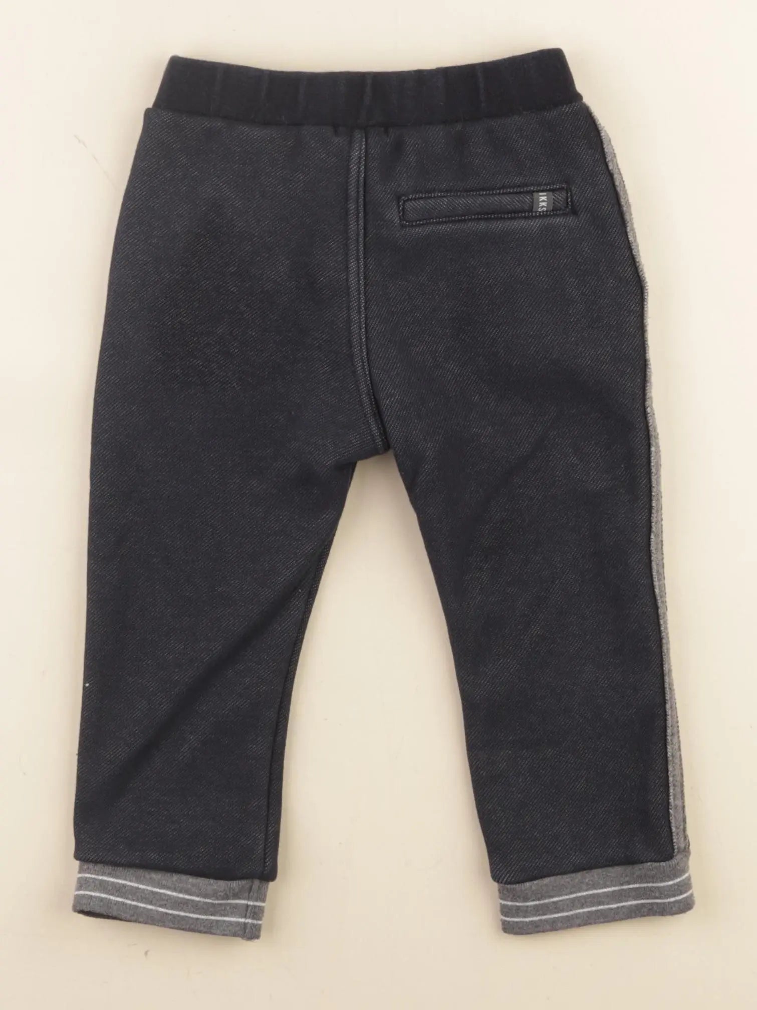 Petit Bateau - pantalon doublé bleu - 18 mois