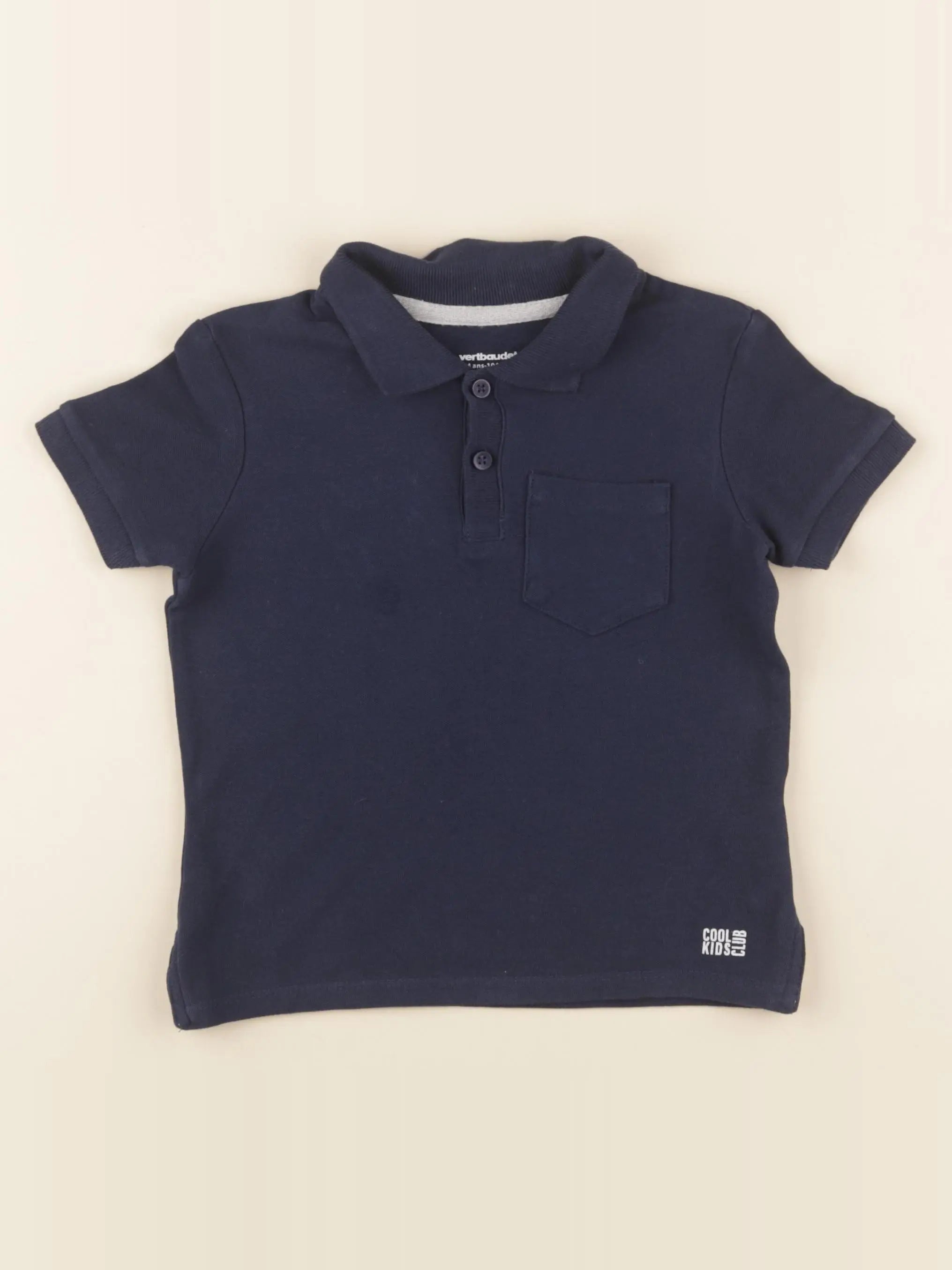 Vertbaudet - polo bleu - 4 ans