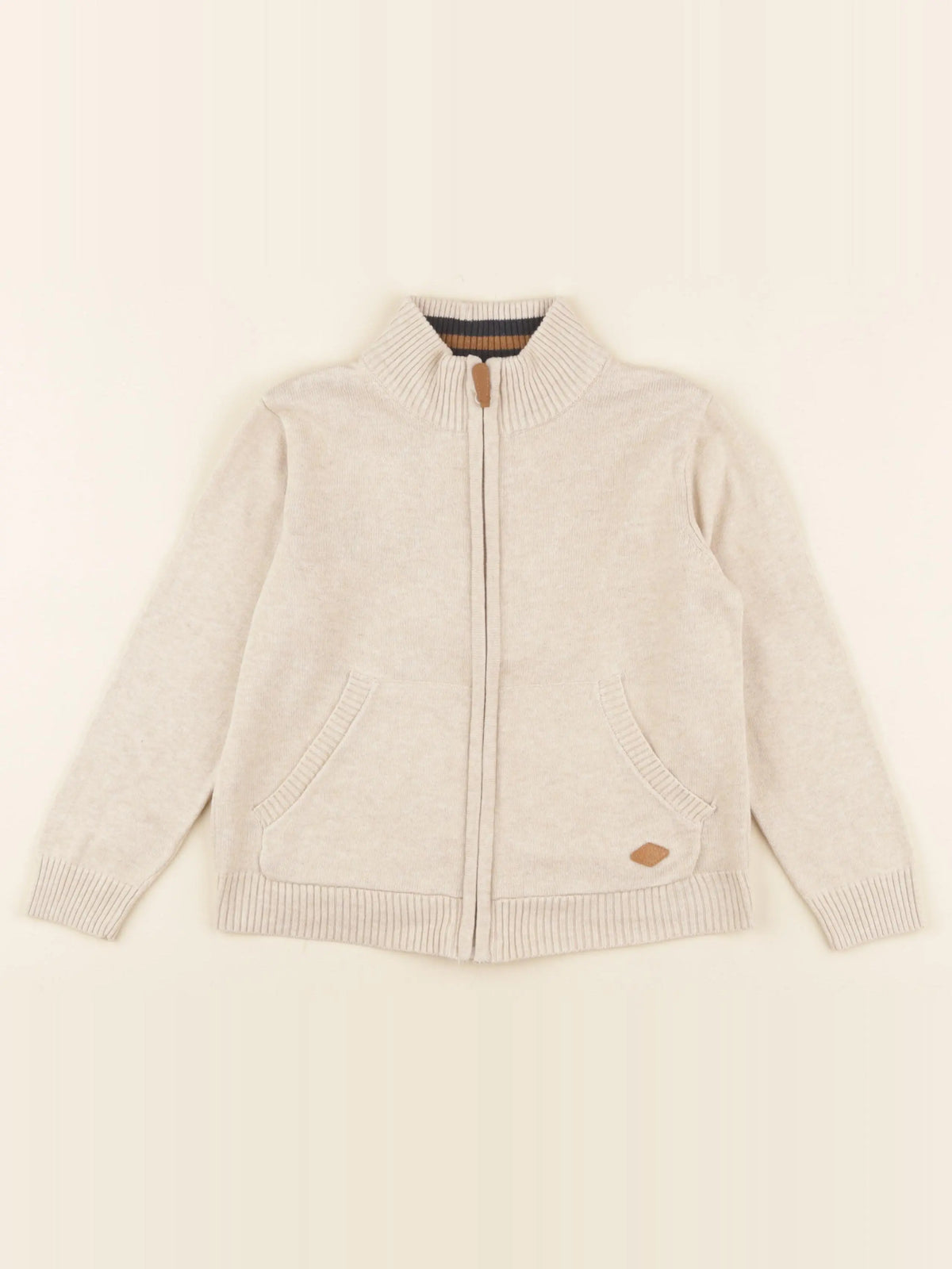 Vertbaudet - gilet beige - 5 ans