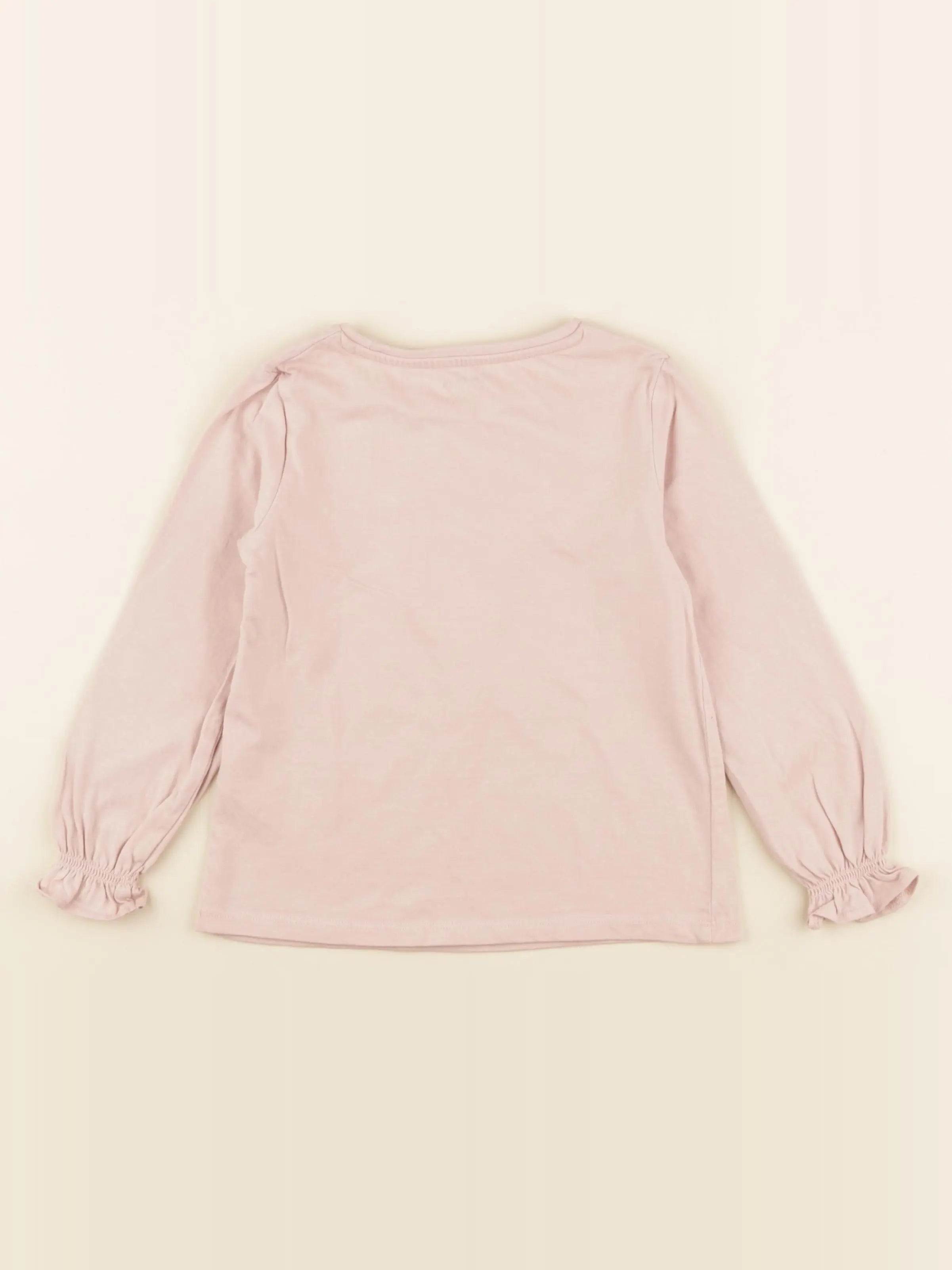 Vertbaudet - tee-shirt or, rose - 5 ans