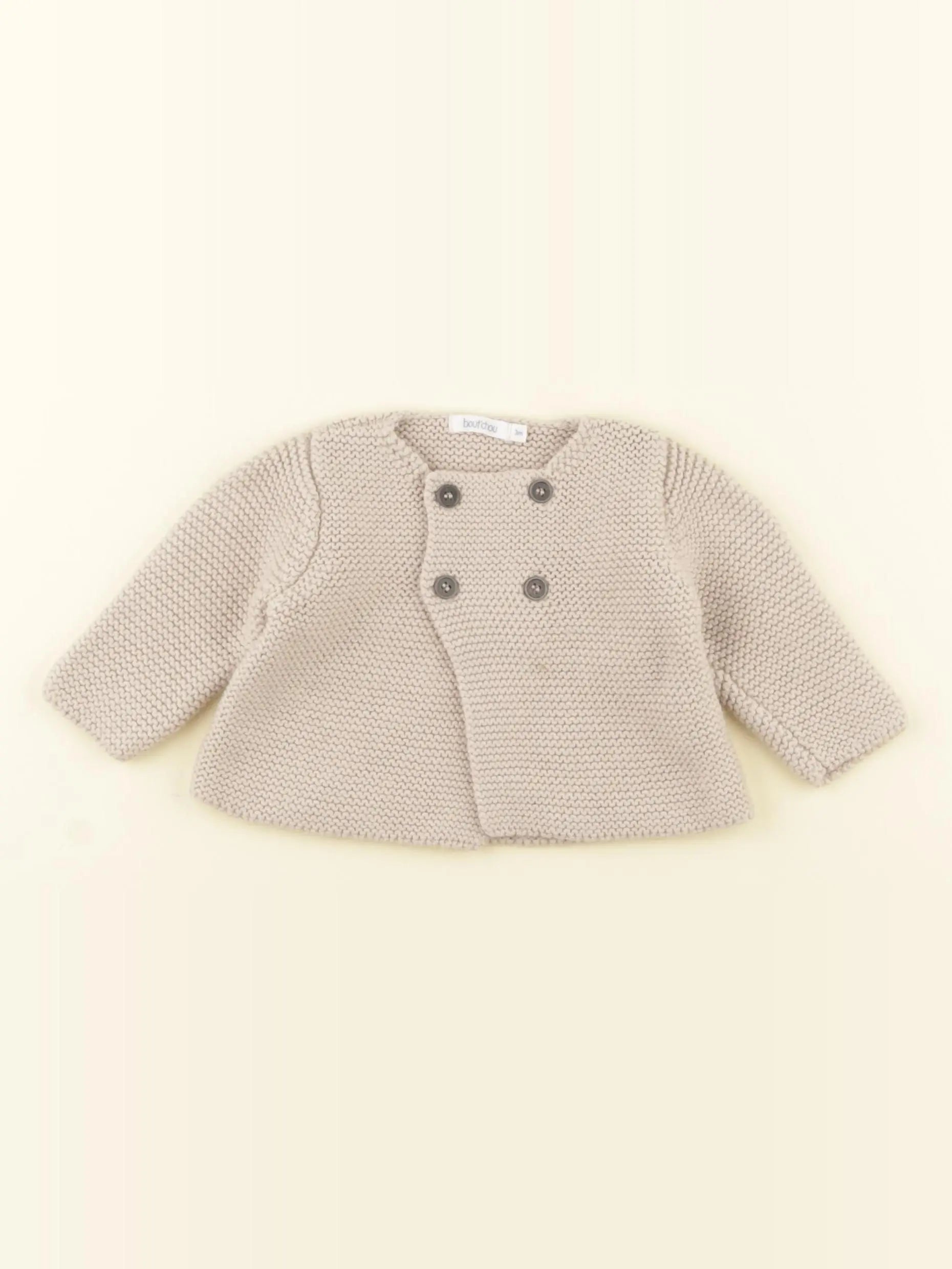 Boutchou - gilet taupe - 3 mois