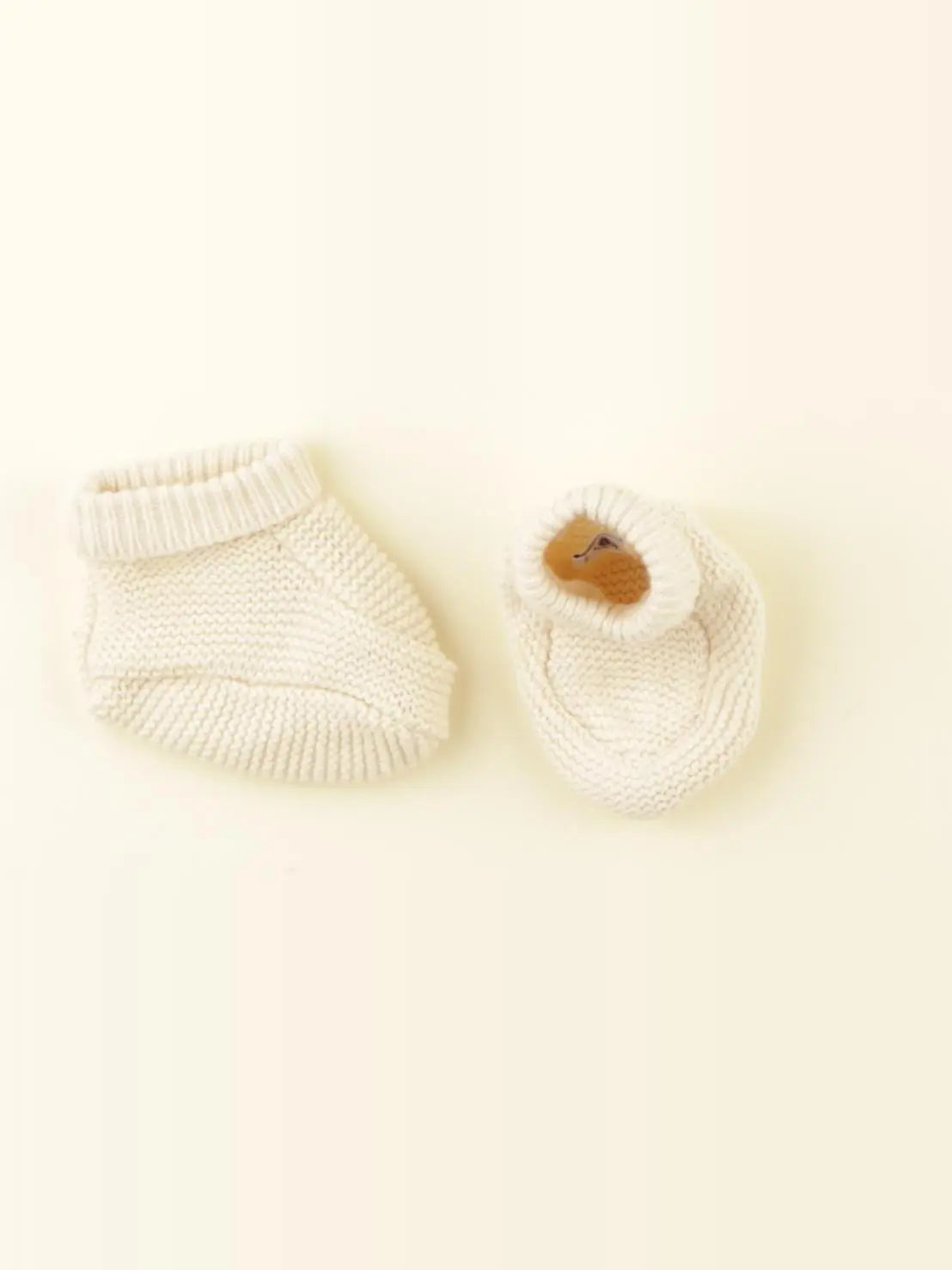 Petit Bateau - chaussons beige - pointure 15/17/18