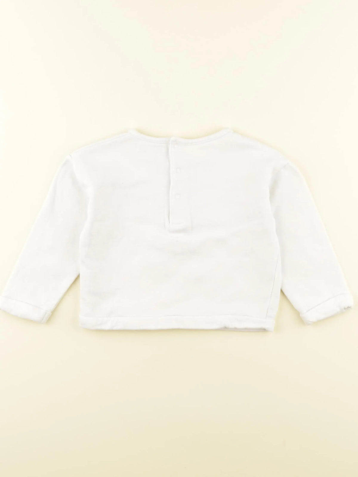 Vertbaudet - sweat blanc - 18 mois
