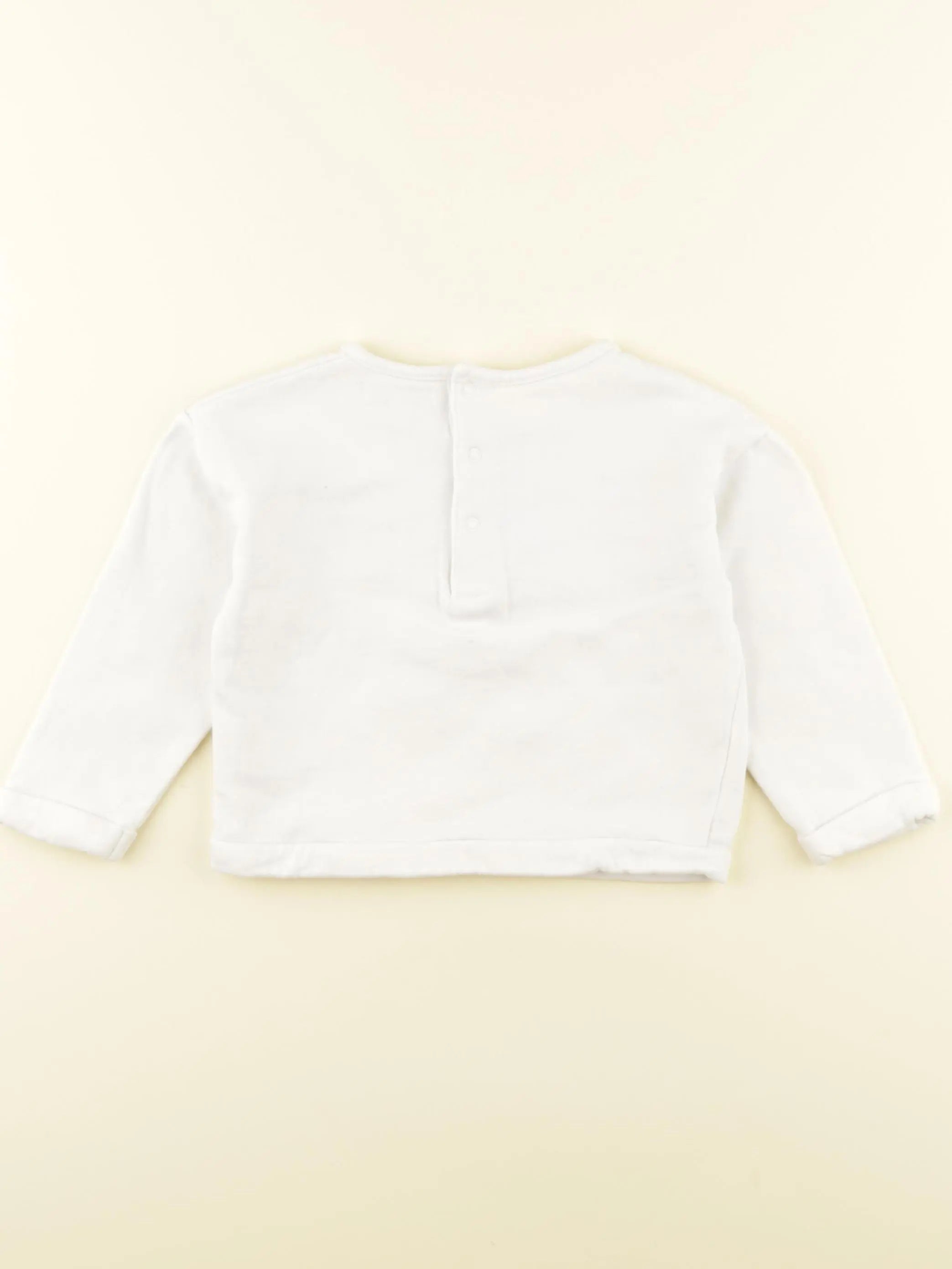 Vertbaudet - sweat blanc - 18 mois