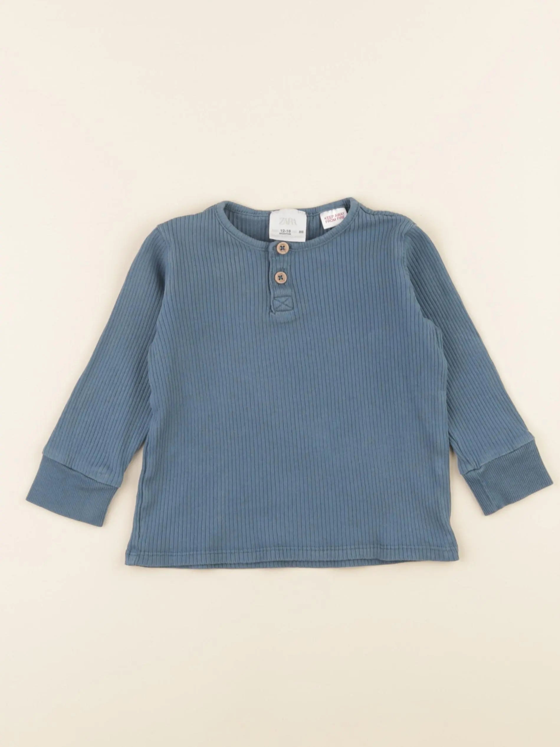 Zara - tee-shirt bleu - 12/18 mois