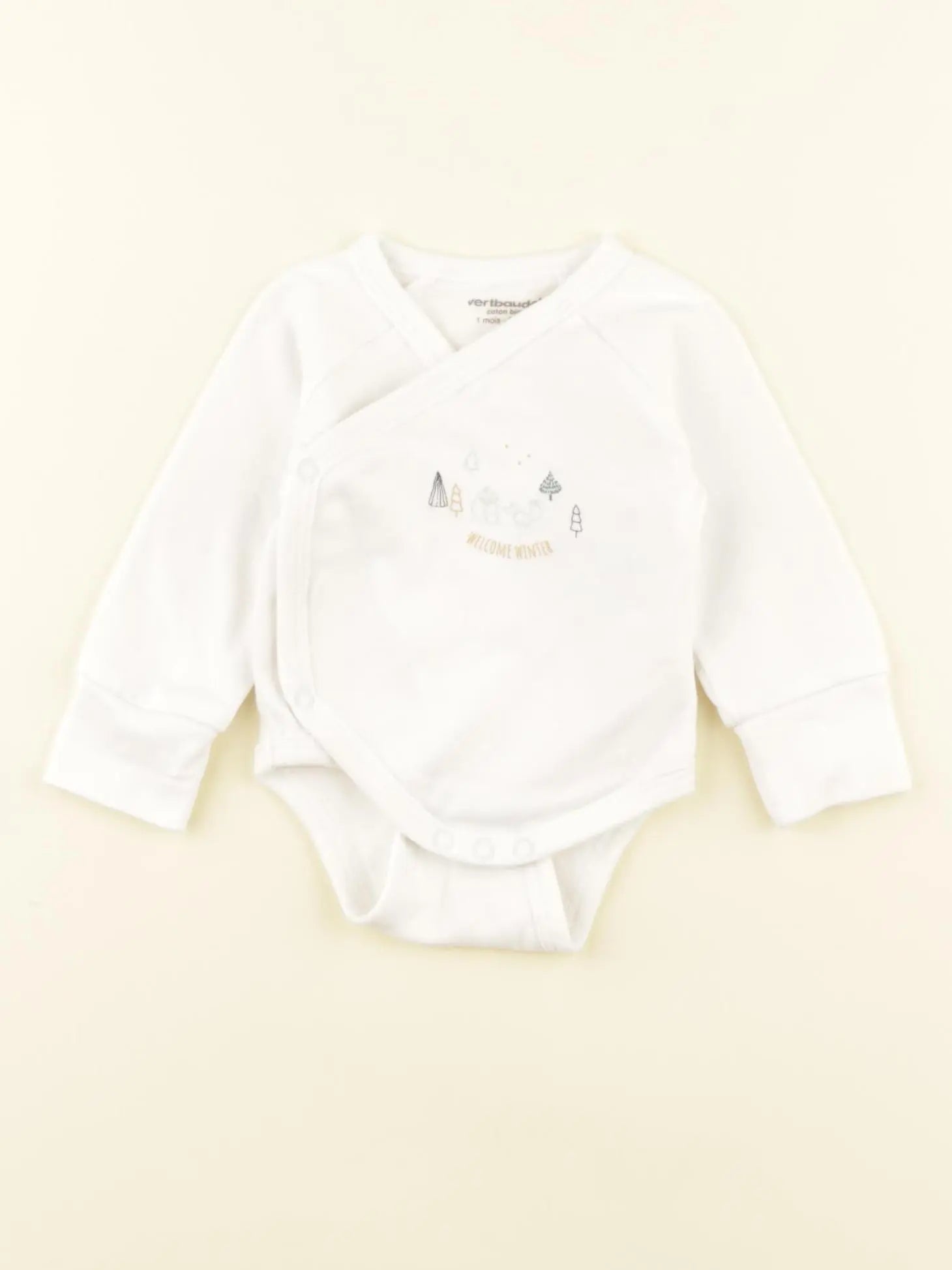 Vertbaudet - body blanc - 1 mois