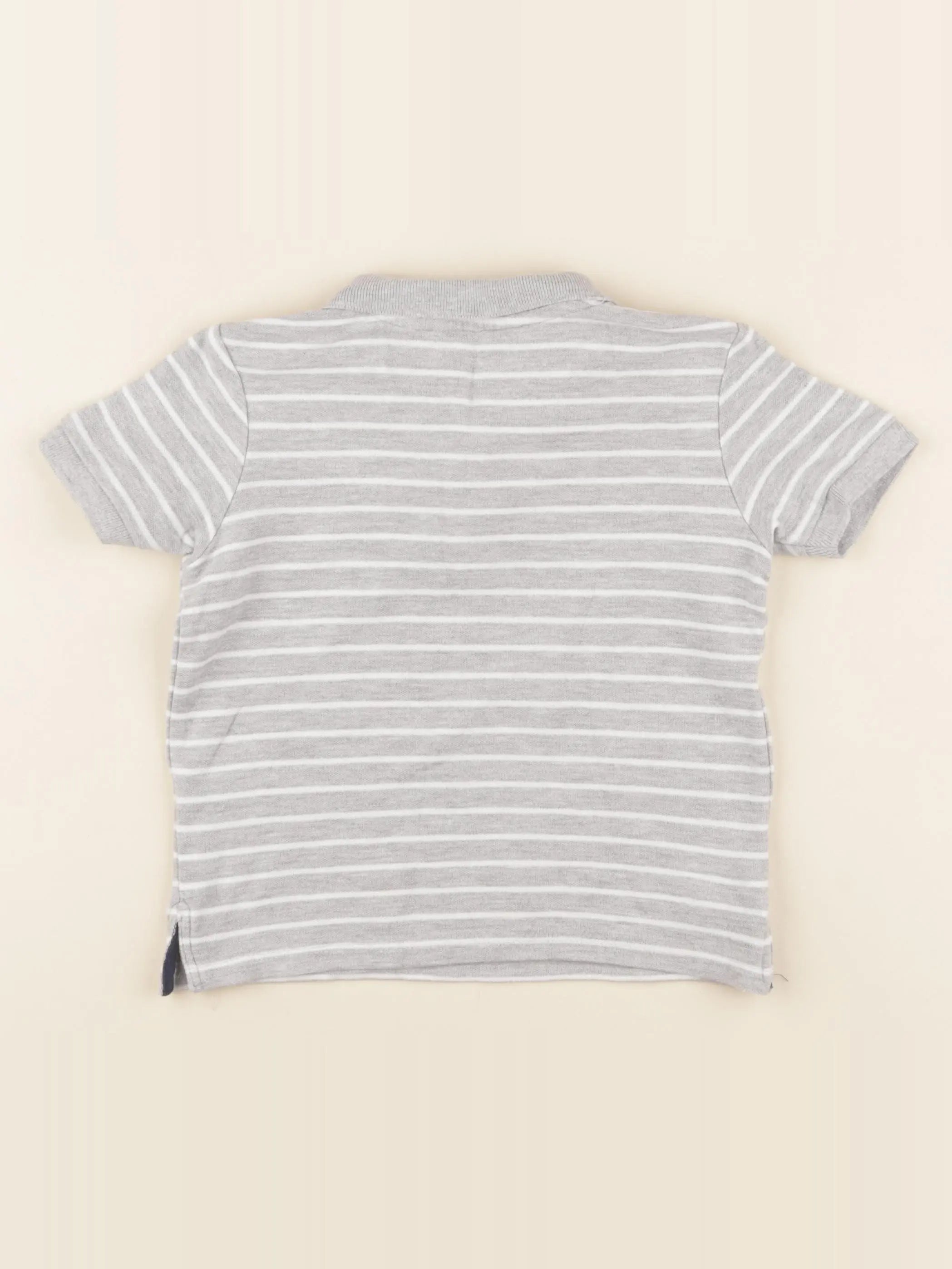 Vertbaudet - polo gris - 4 ans