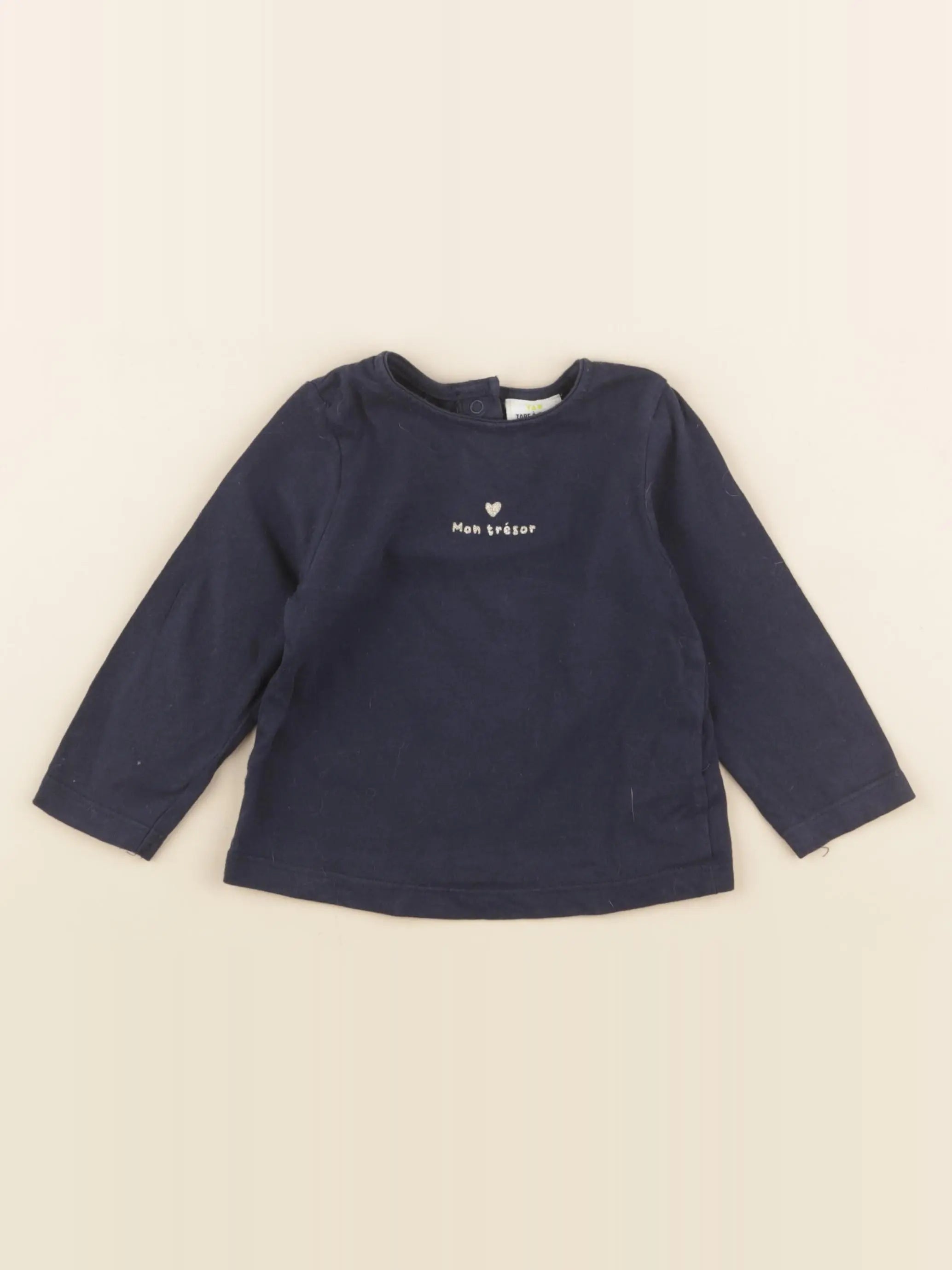 Tape à l'oeil - tee-shirt bleu, or - 12 mois