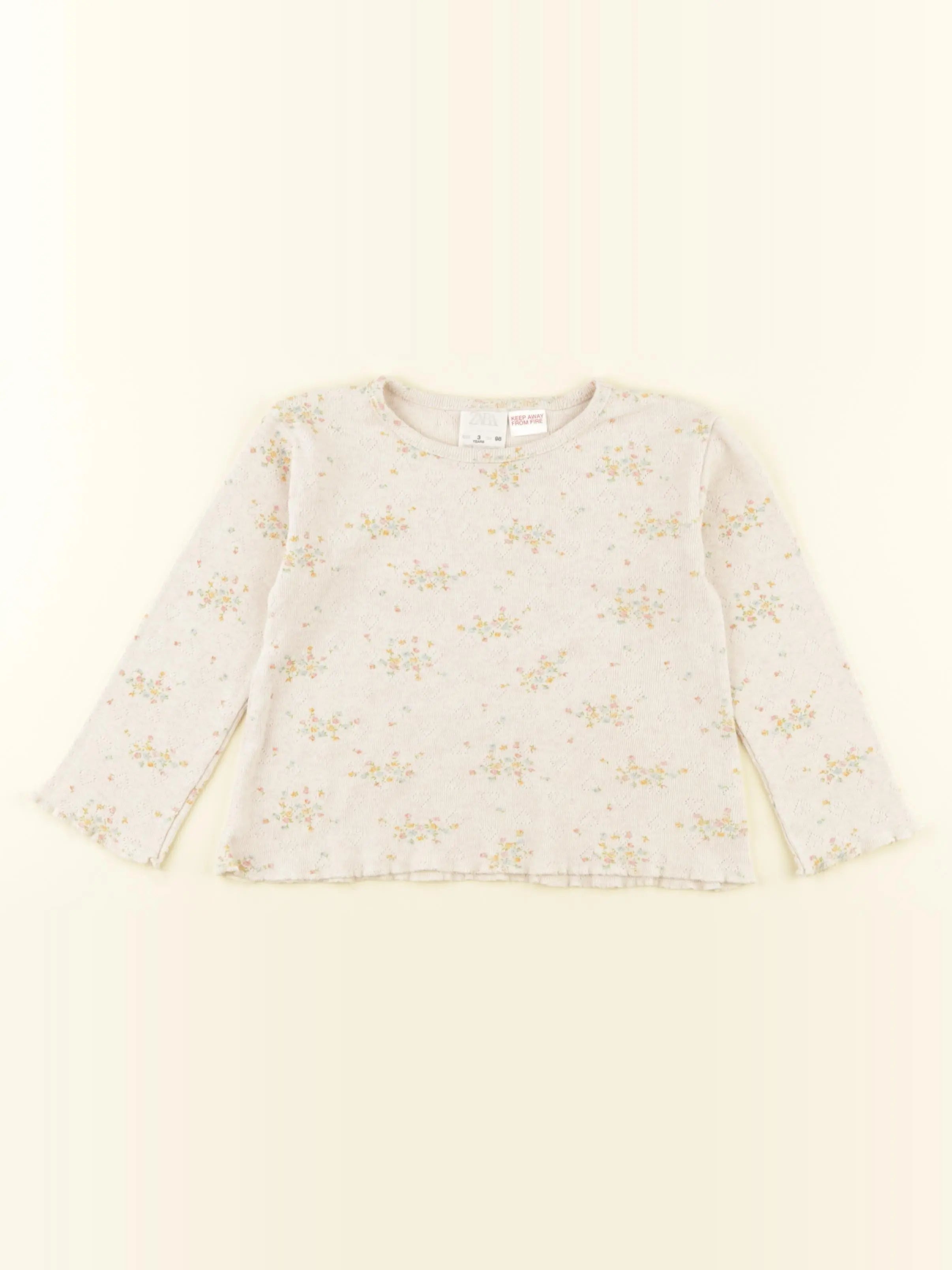 Zara - tee-shirt beige - 3 ans