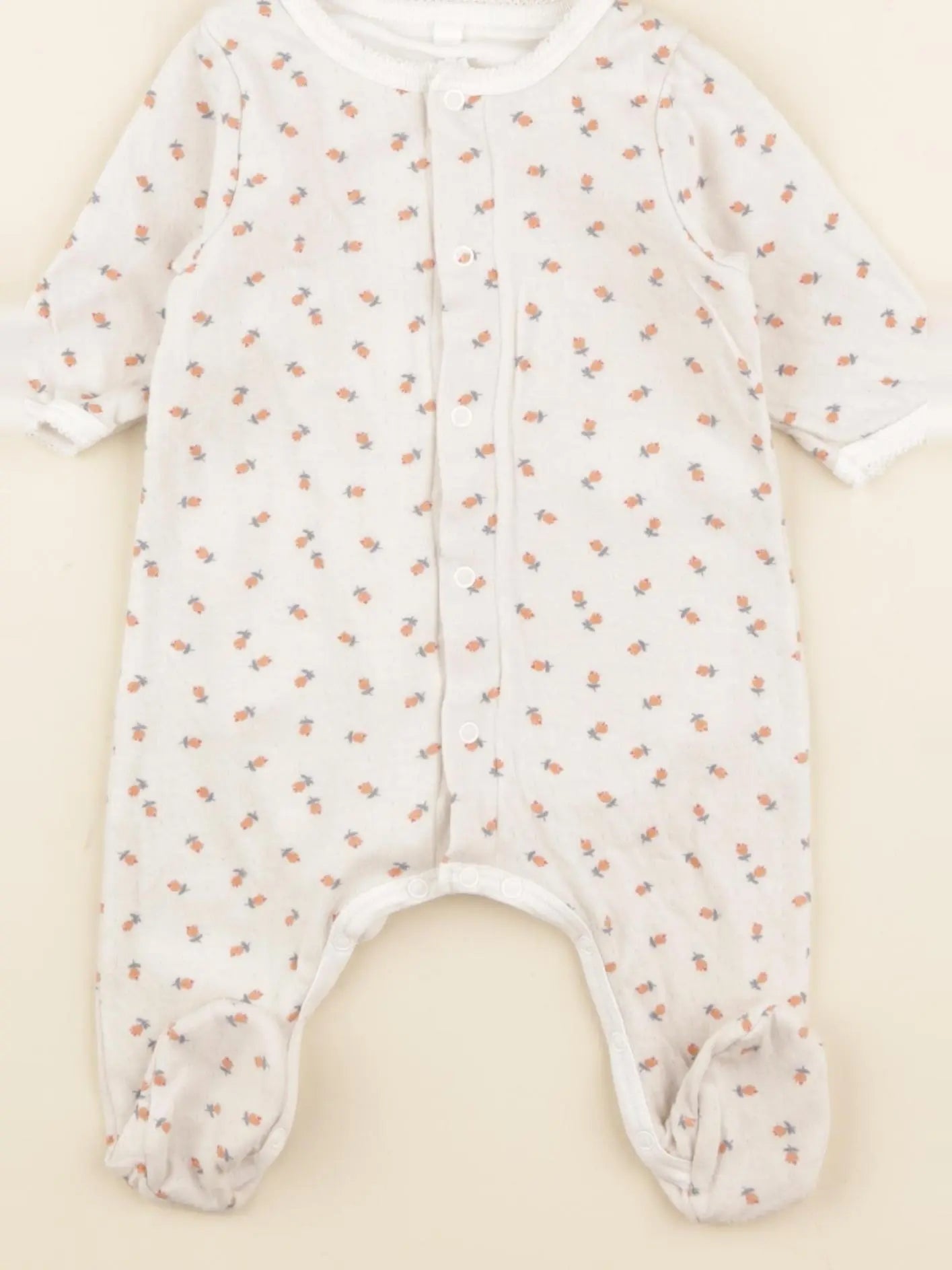Petit Bateau - pyjama coton beige - 3 mois