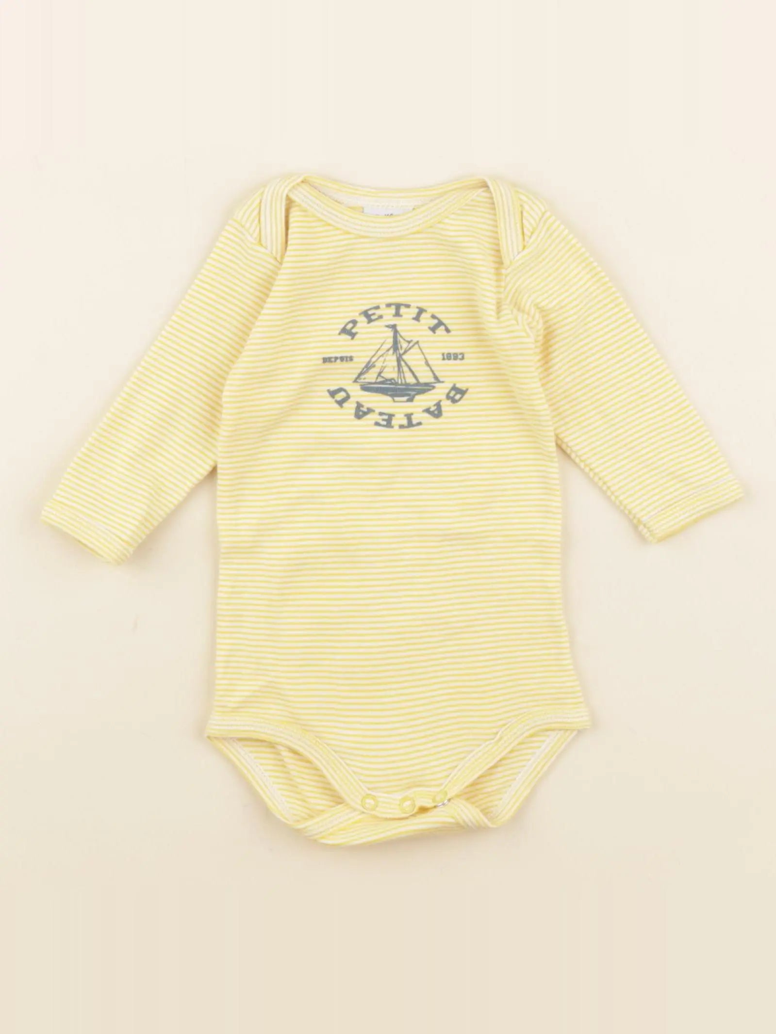 Petit Bateau - body jaune - 3 mois