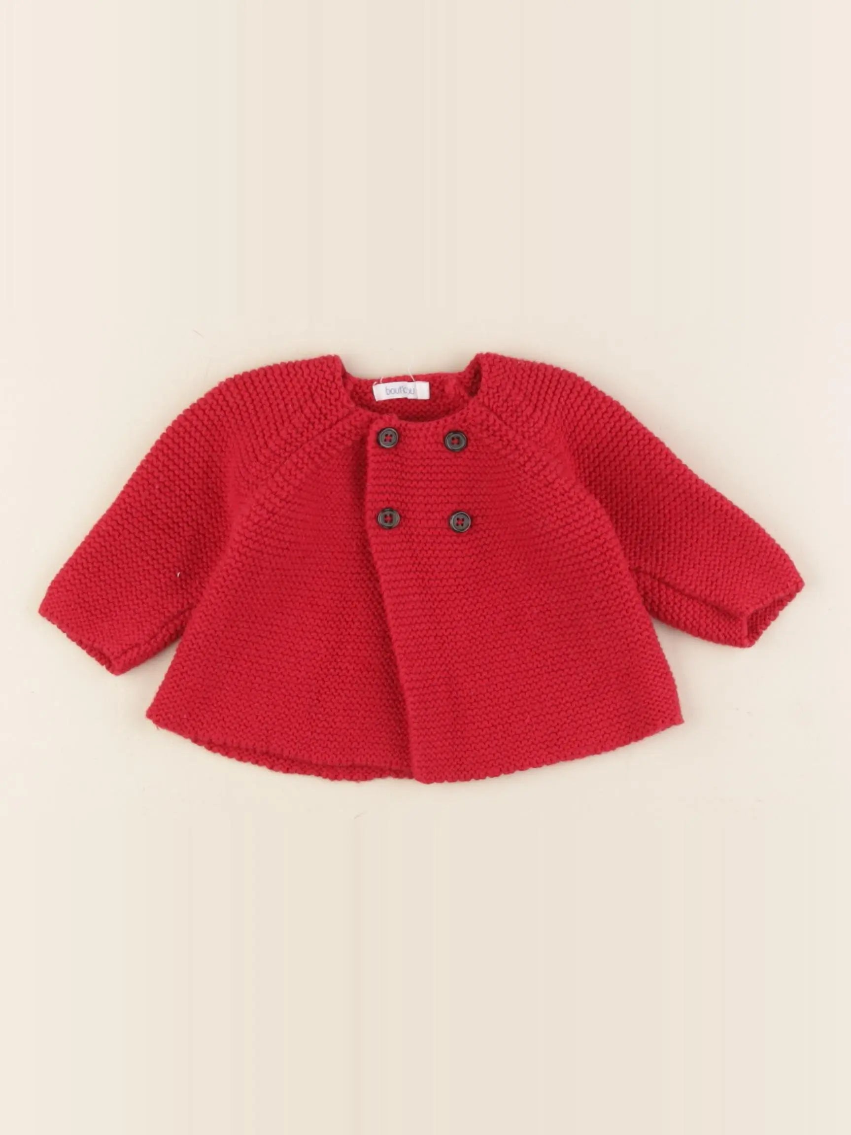 Boutchou - gilet rouge - 1 mois