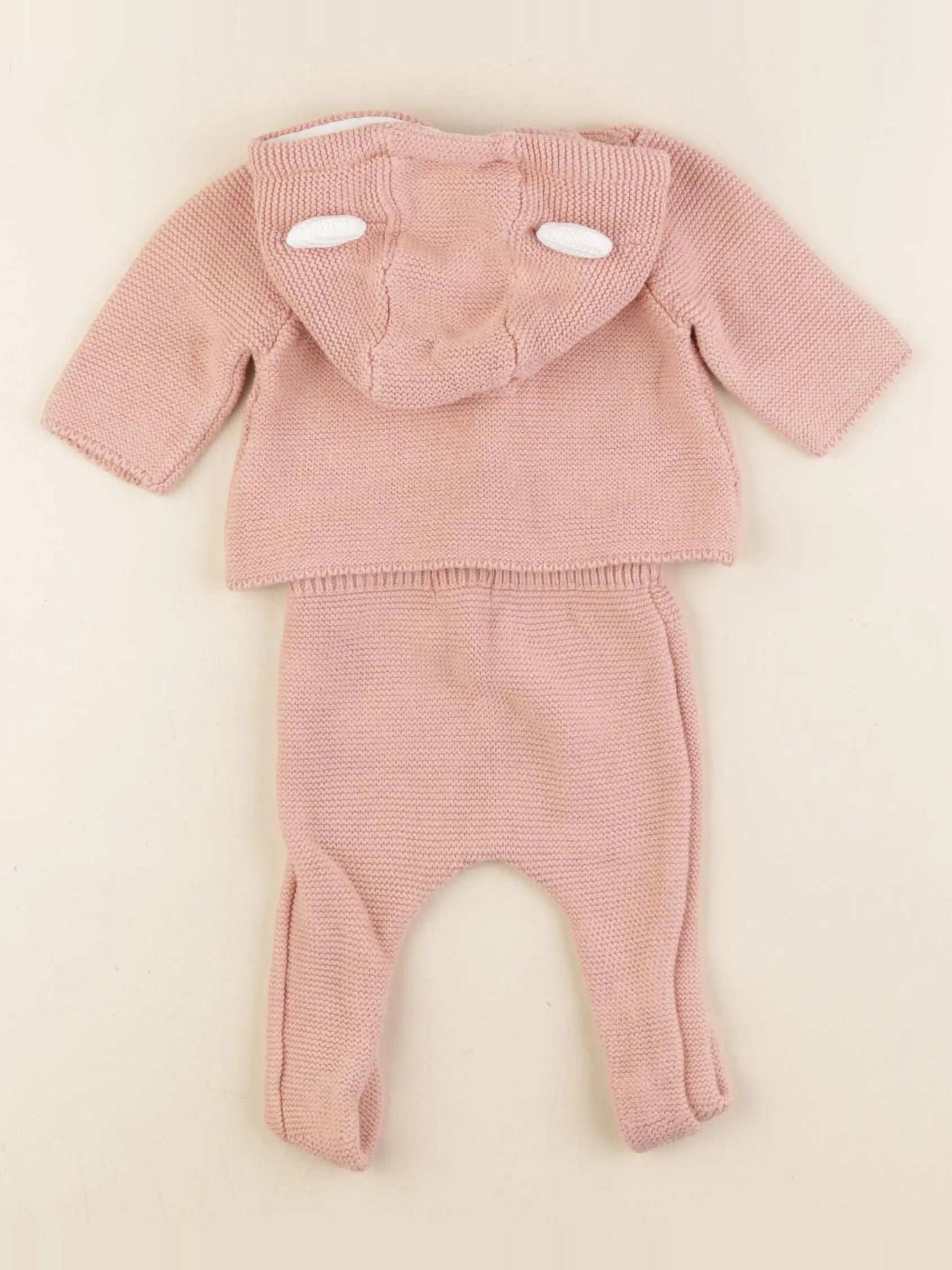 Vertbaudet - ensemble rose - 1 mois