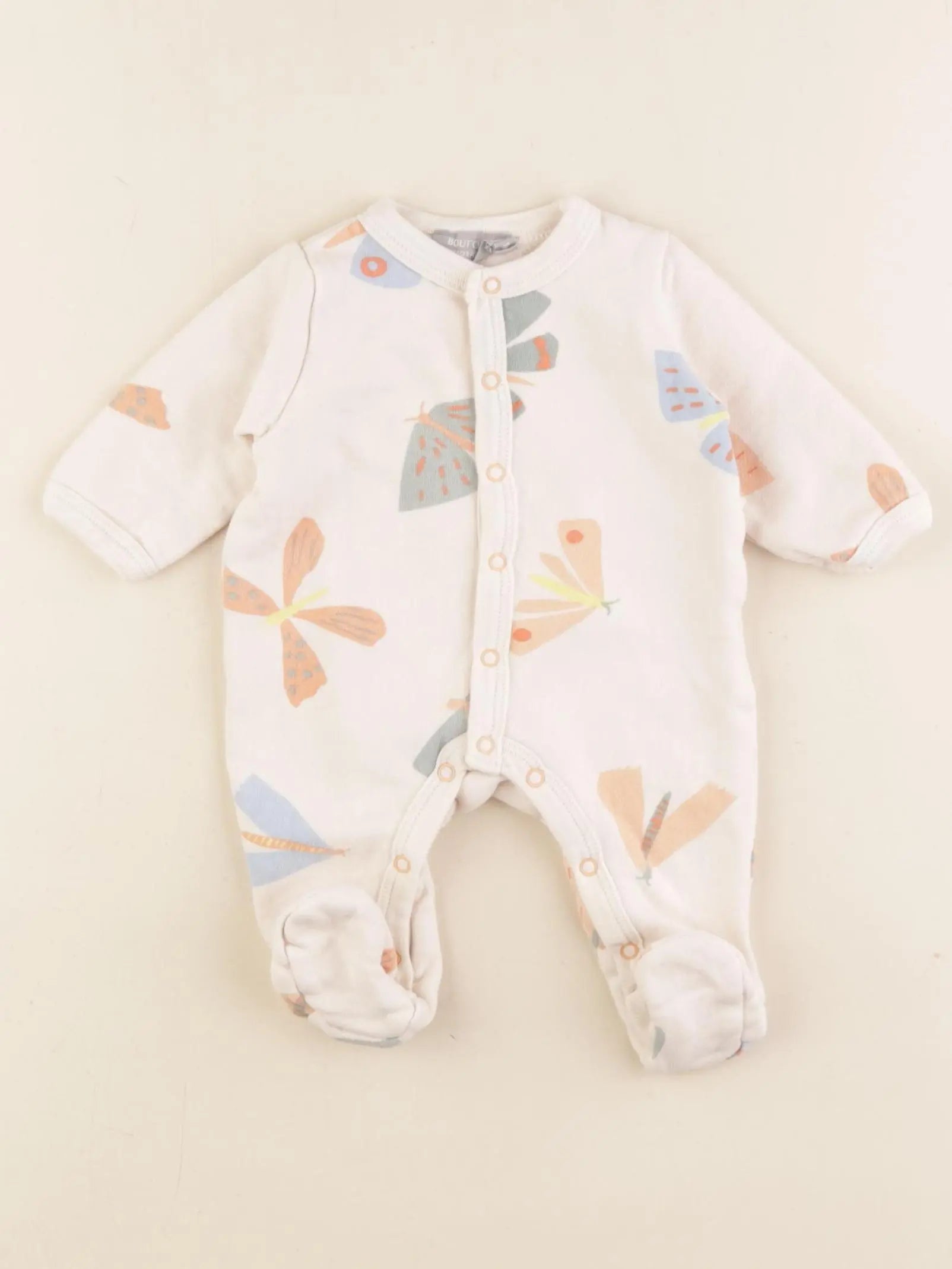 Boutchou - pyjama coton beige - 1 mois