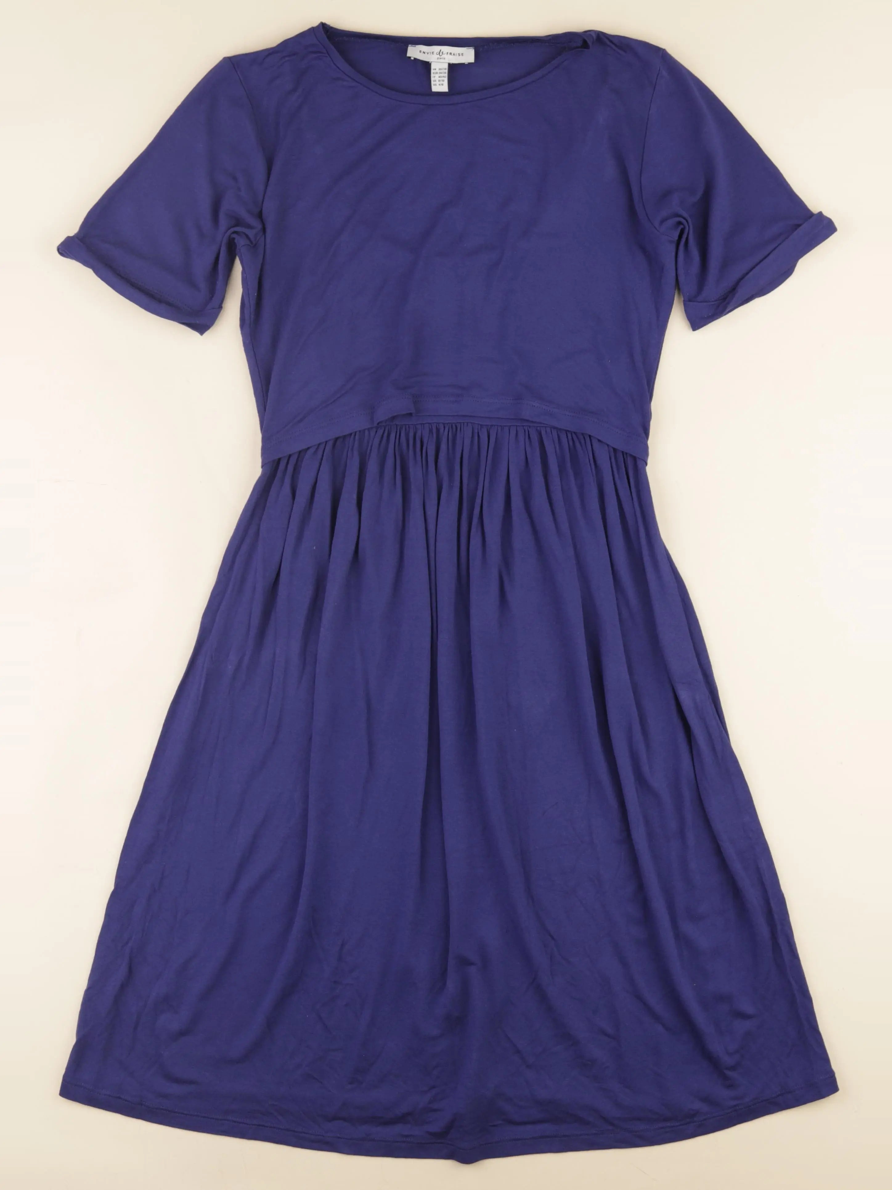 Envie de fraise - robe grossesse, allaitement bleu - 36 à 38