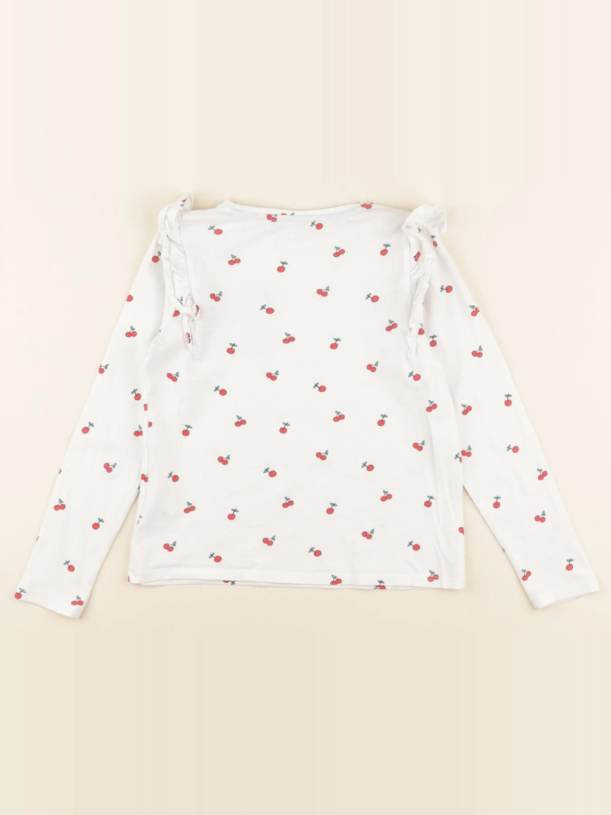 Vertbaudet - tee-shirt blanc, rouge - 8 ans