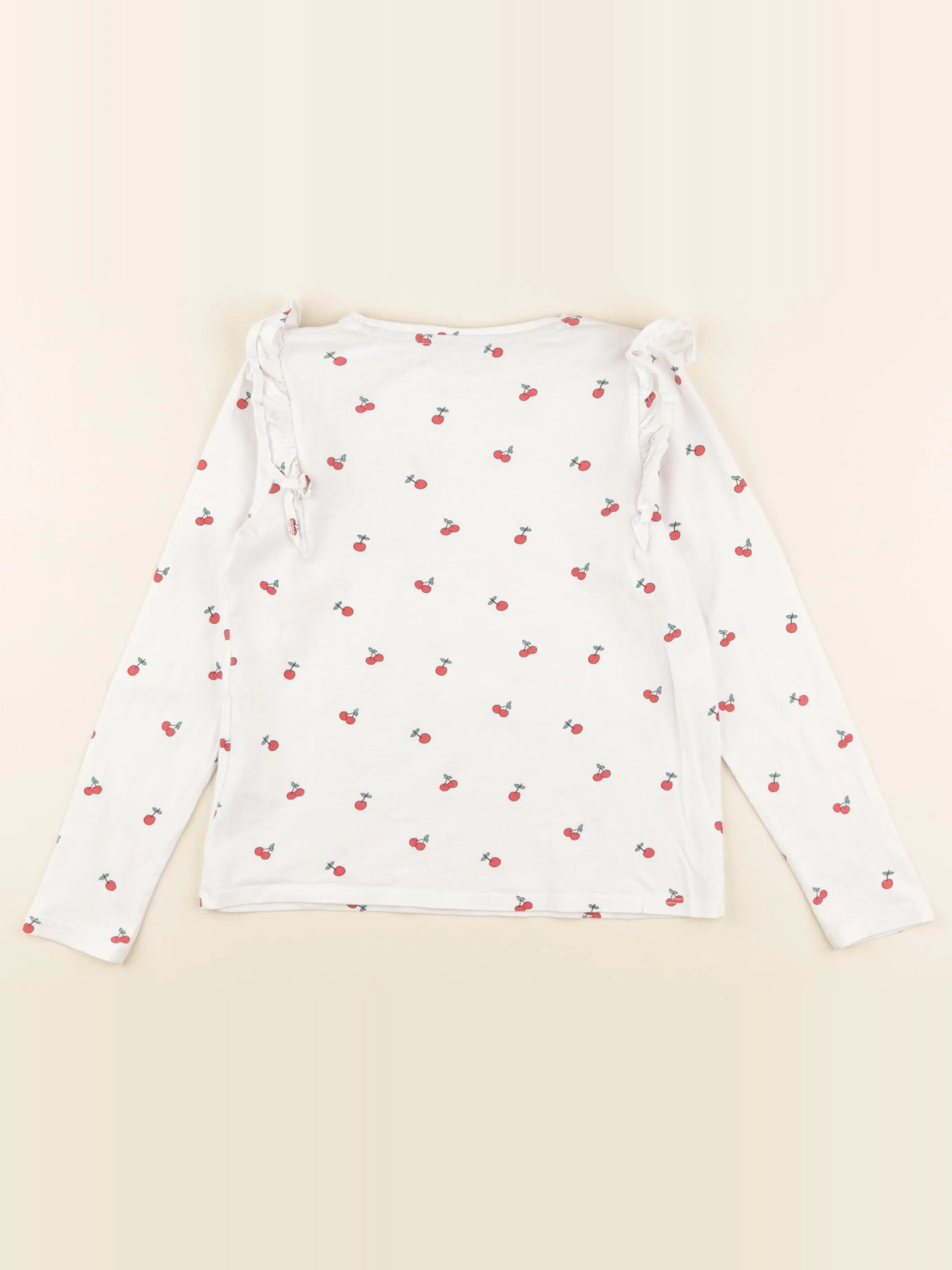 Vertbaudet - tee-shirt blanc, rouge - 8 ans