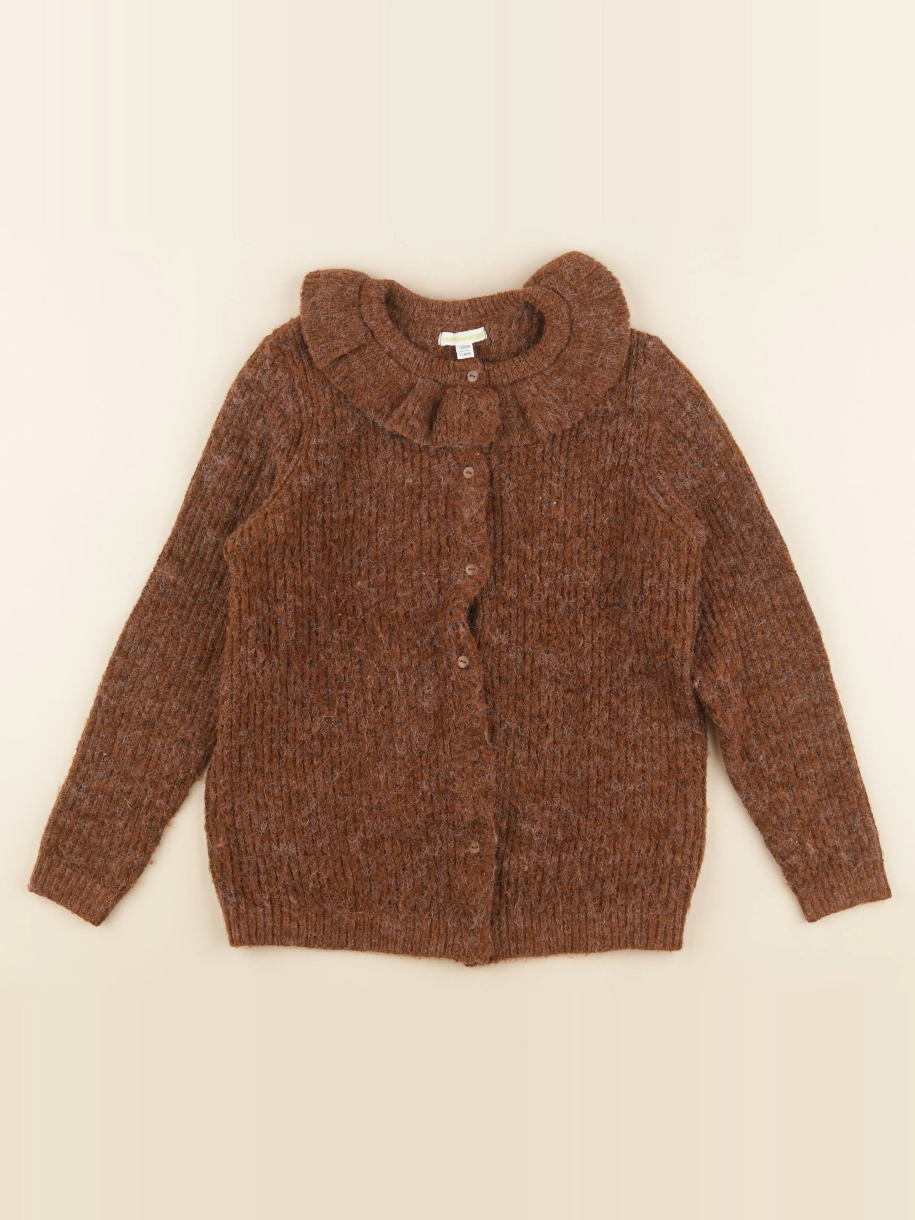 Vertbaudet - gilet marron - 12 ans