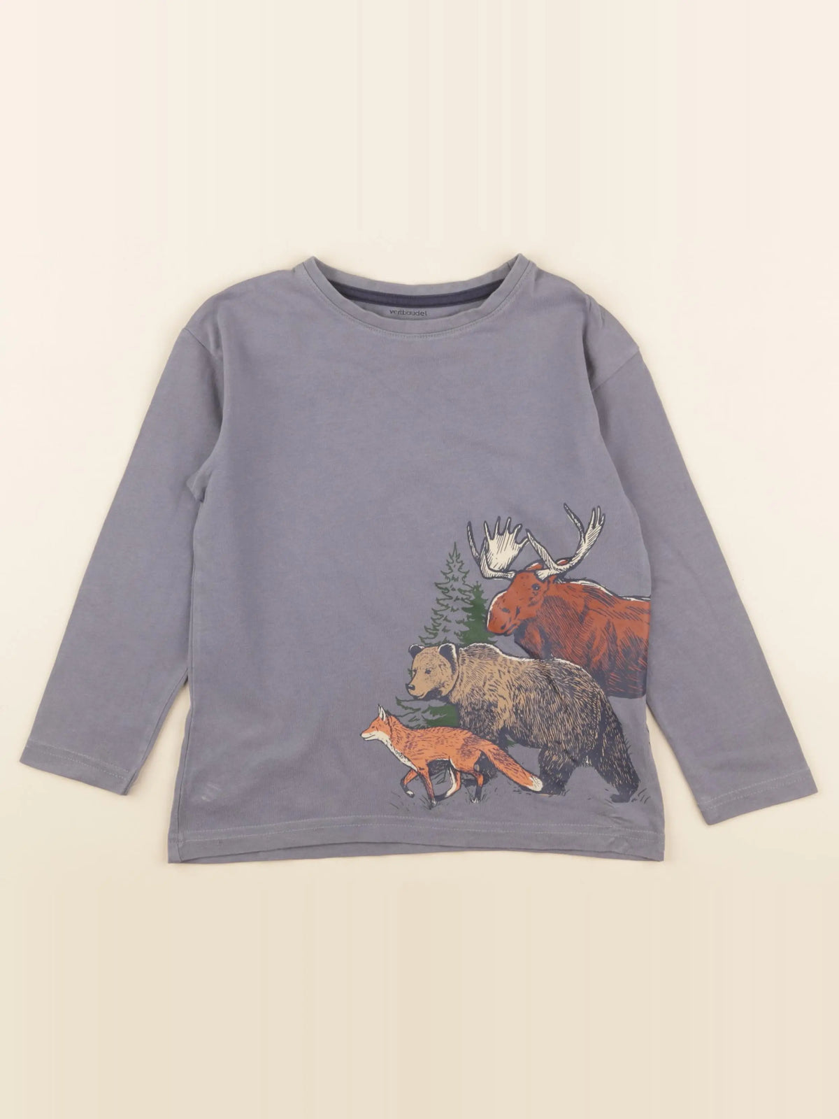 Vertbaudet - tee-shirt bleu - 6 ans