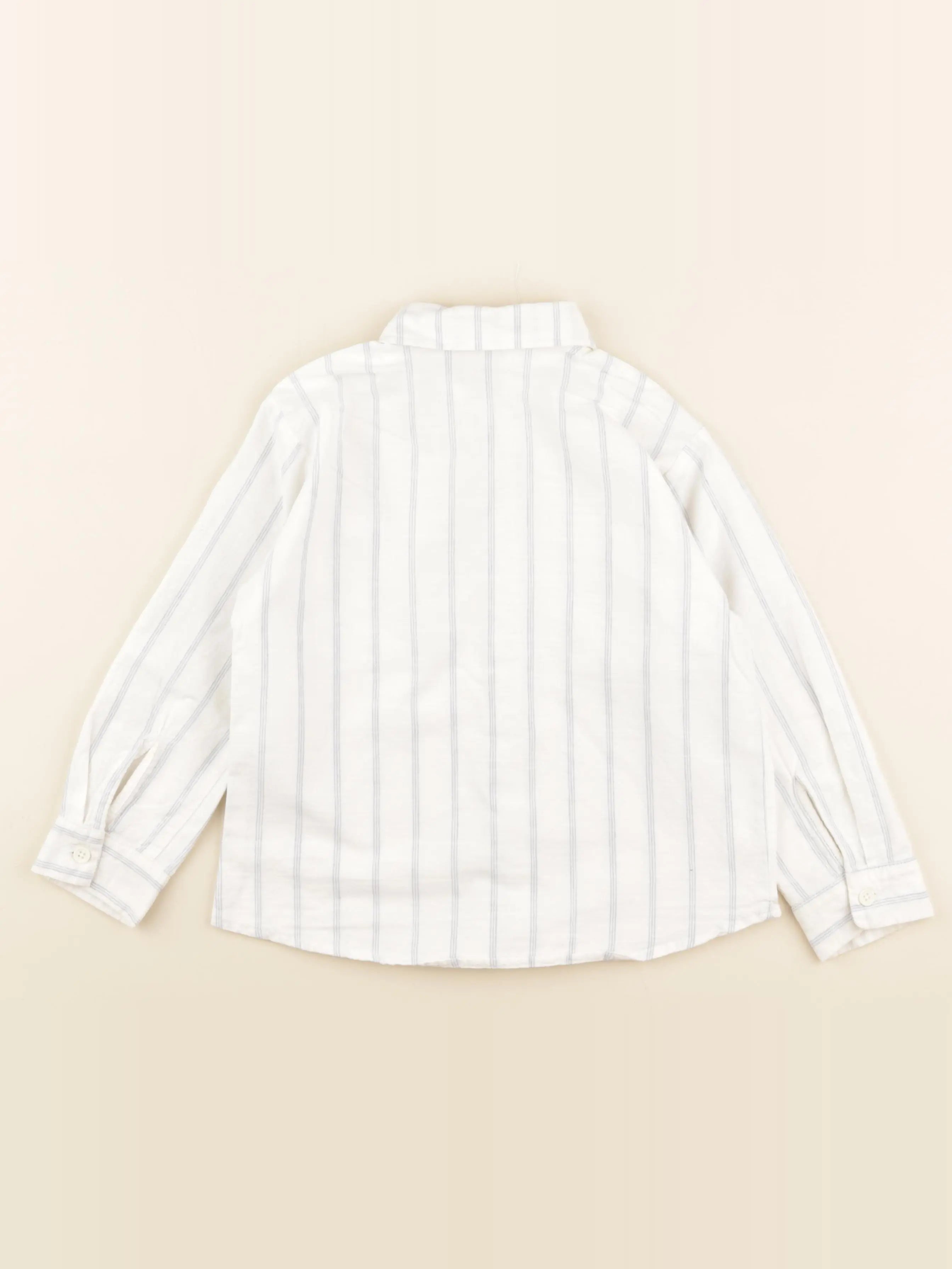 Zara - chemise bleu, blanc - 4/5 ans