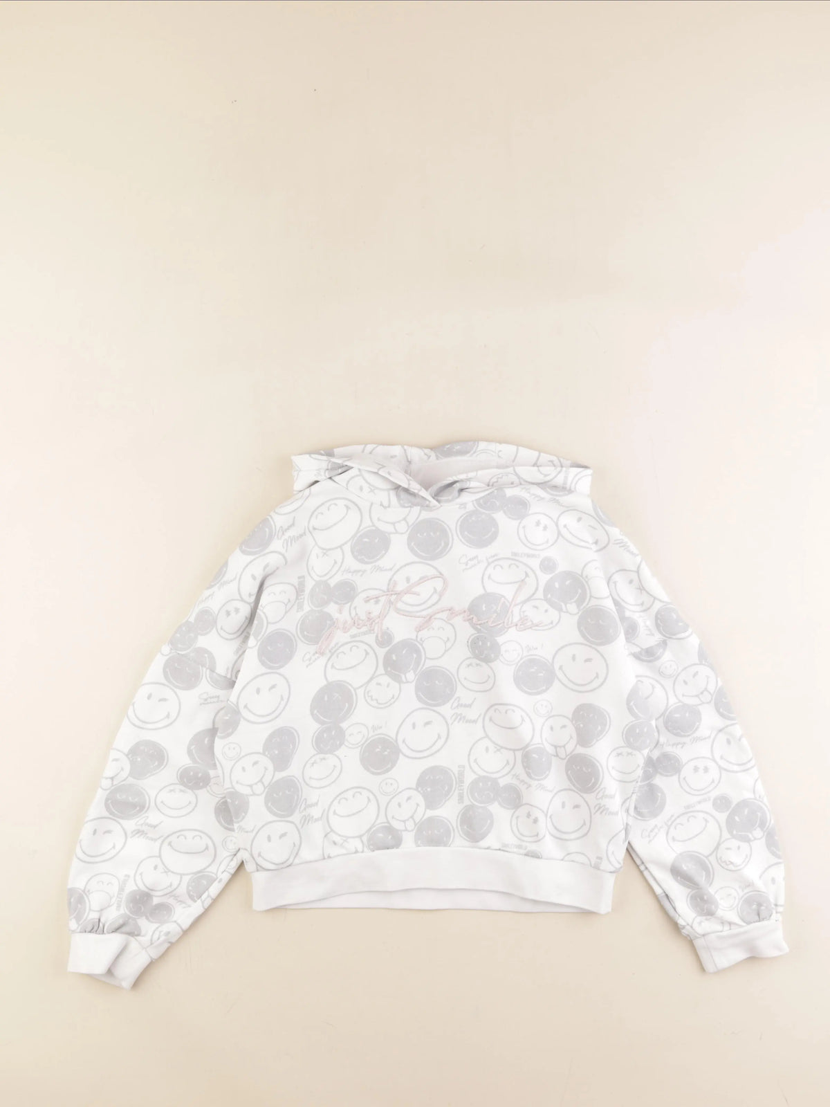 IKKS - sweat blanc, gris - 10 ans