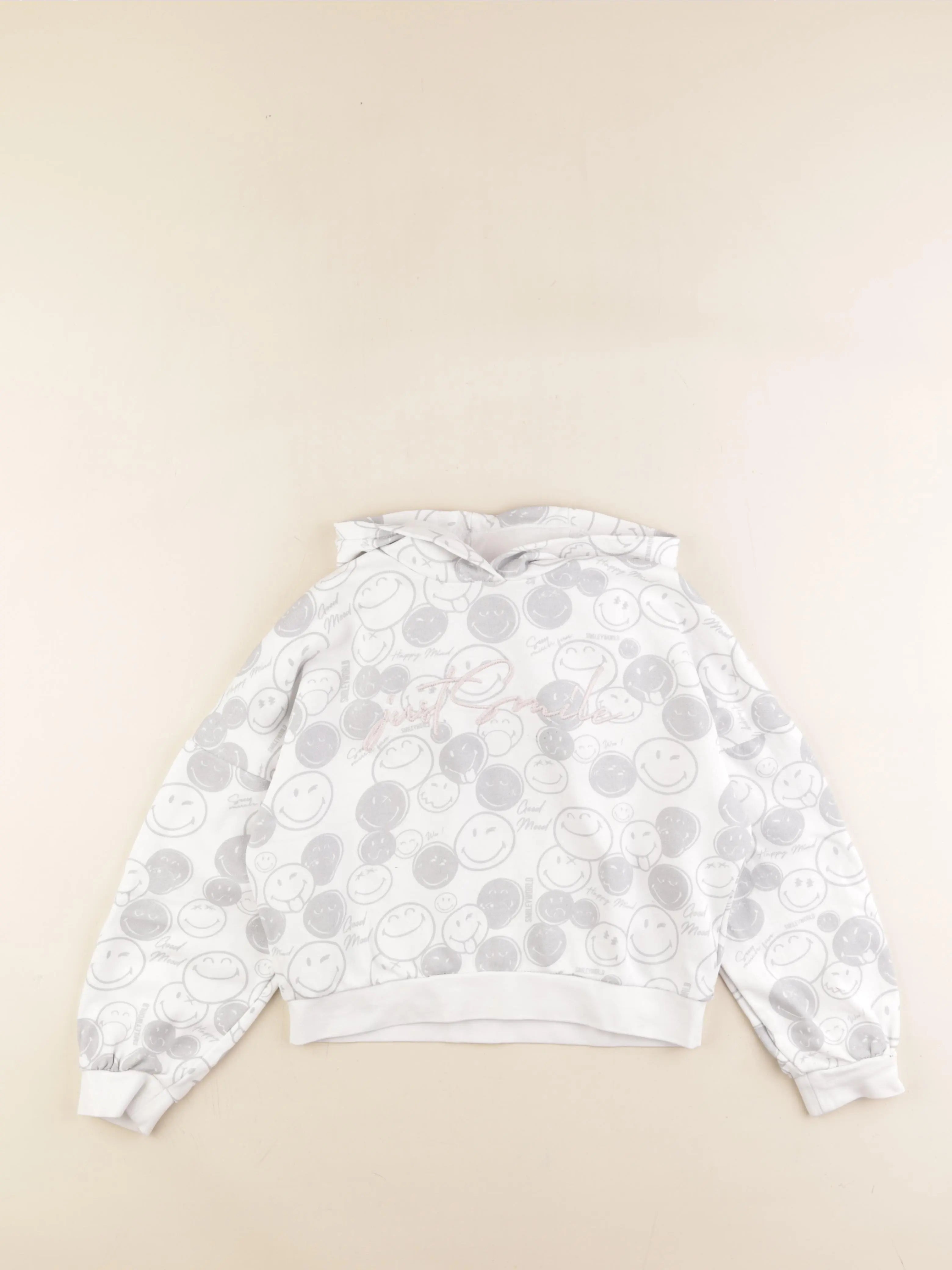 IKKS - sweat blanc, gris - 10 ans