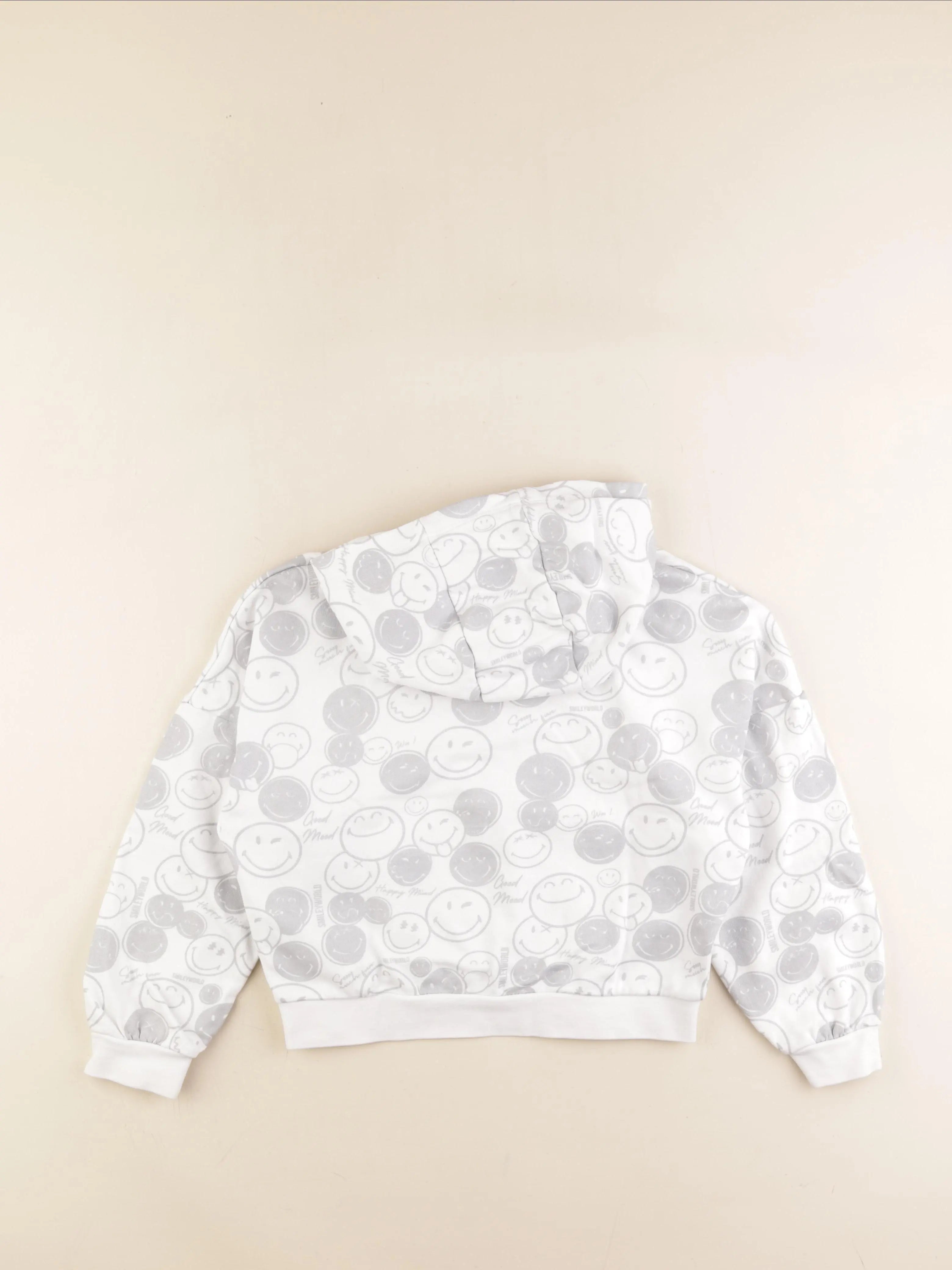 IKKS - sweat blanc, gris - 10 ans