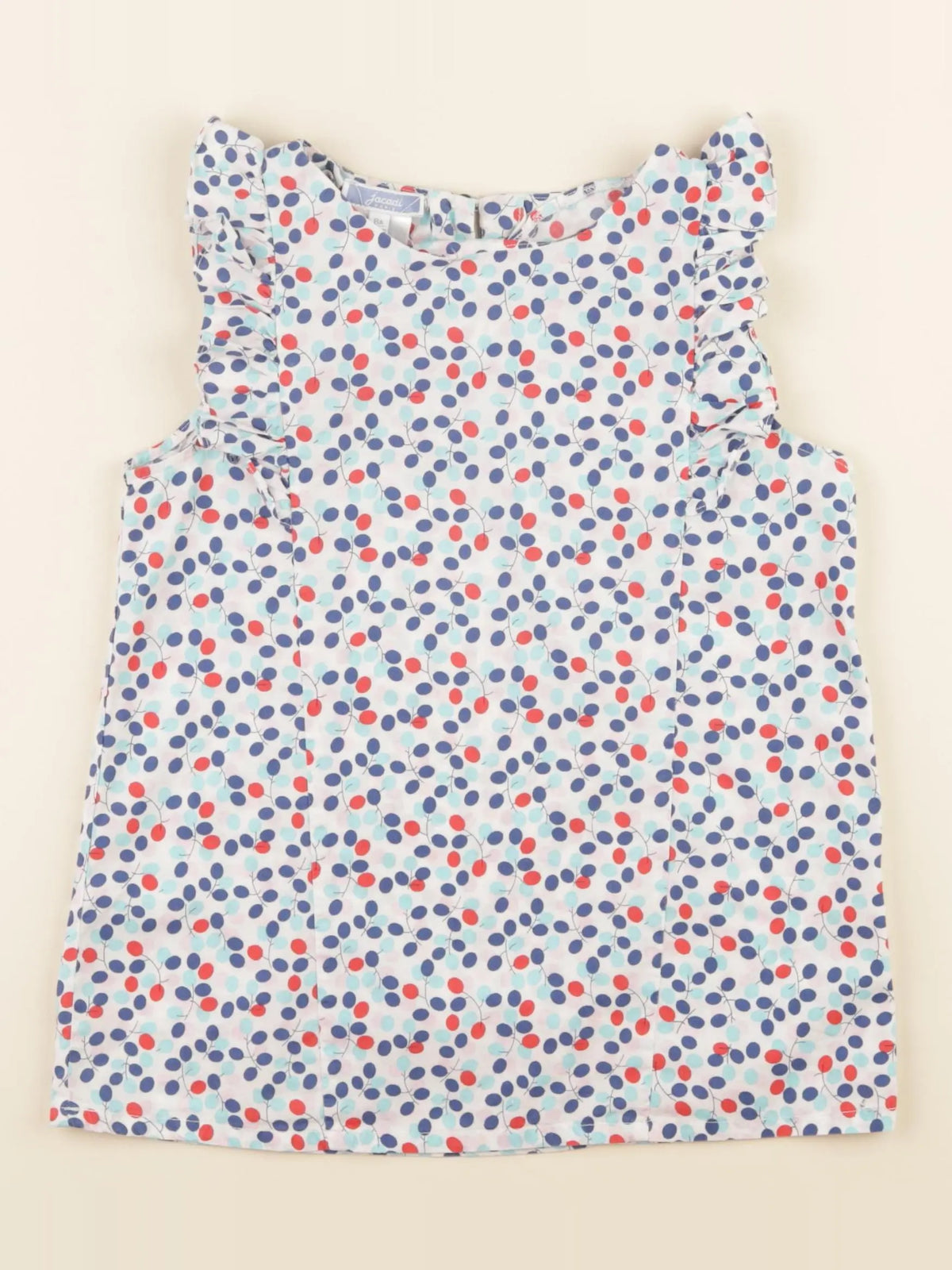 Jacadi - blouse blanc, bleu - 8 ans