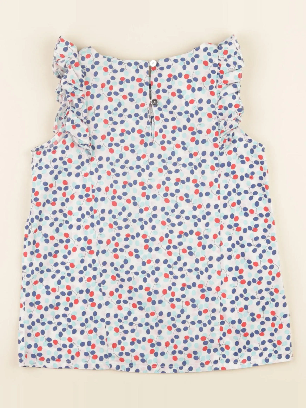 Jacadi - blouse blanc, bleu - 8 ans