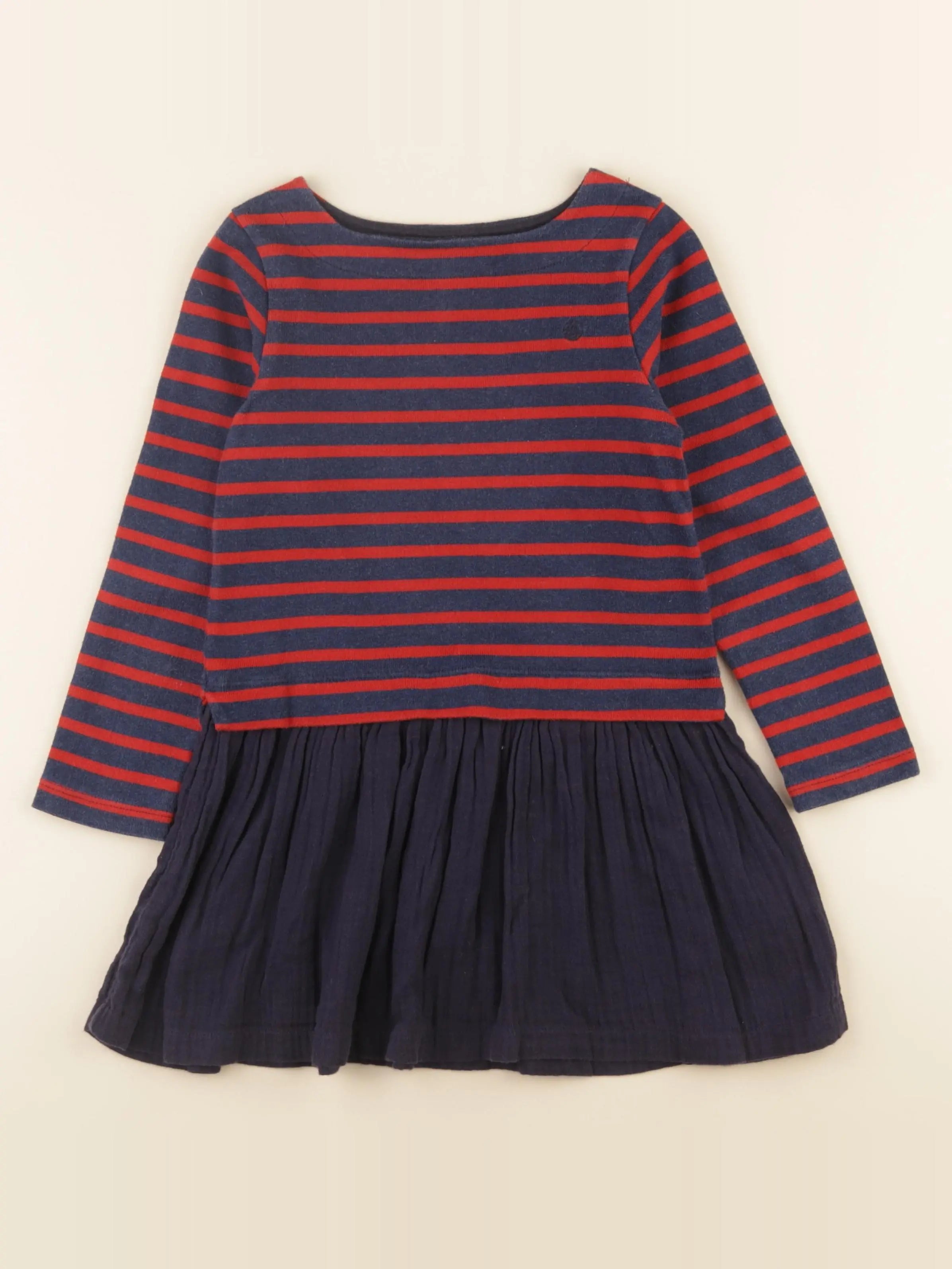 Petit Bateau - robe rouge - 6 ans