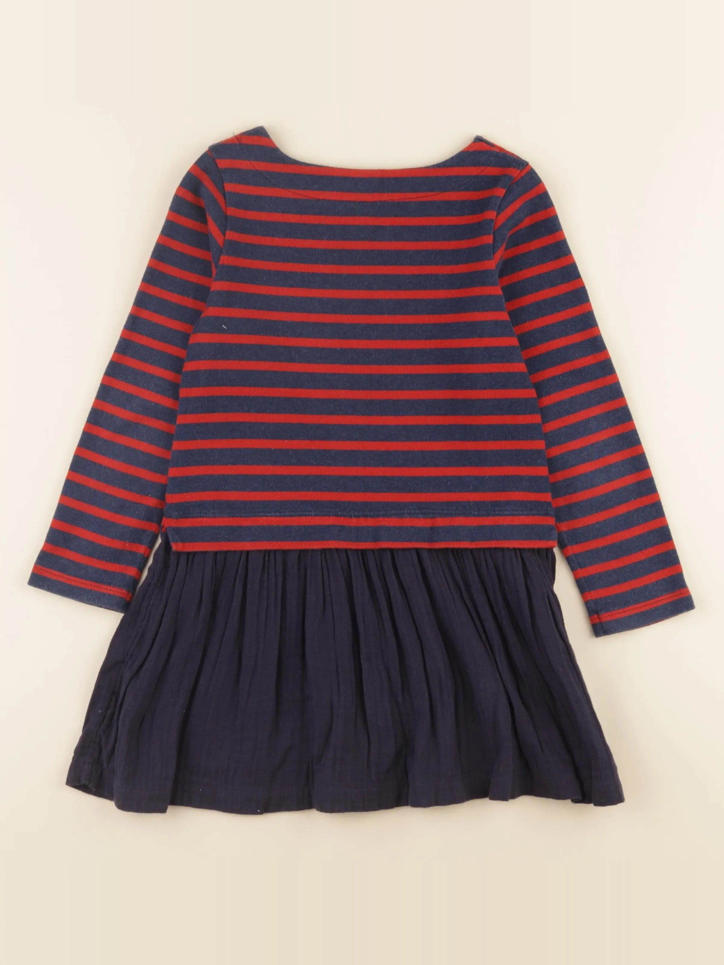 Petit Bateau - robe rouge - 6 ans