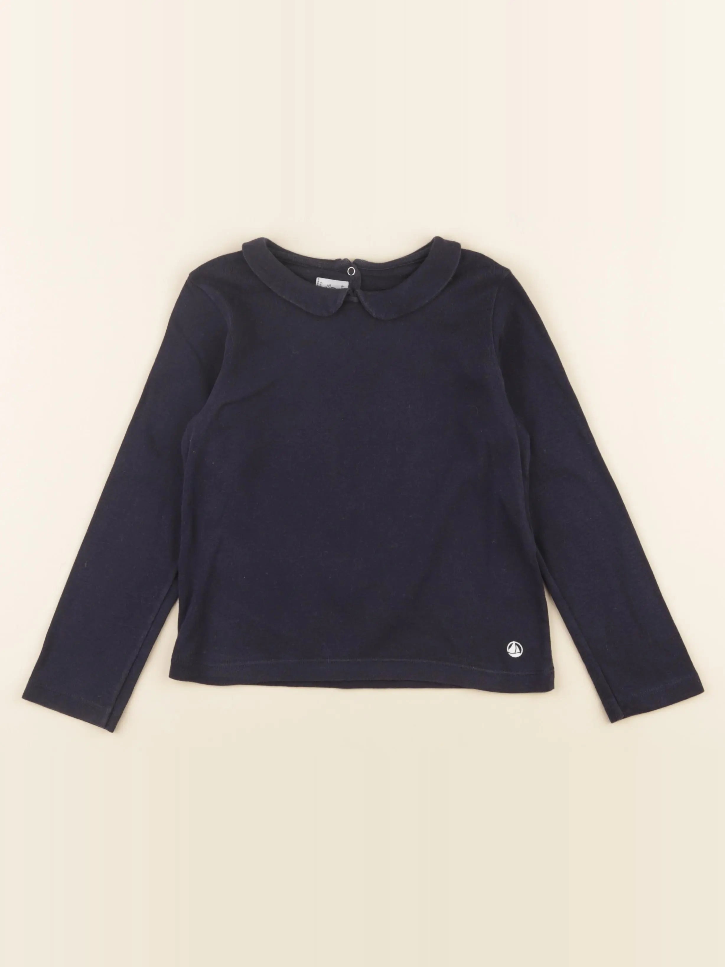 Petit Bateau - tee-shirt bleu - 6 ans