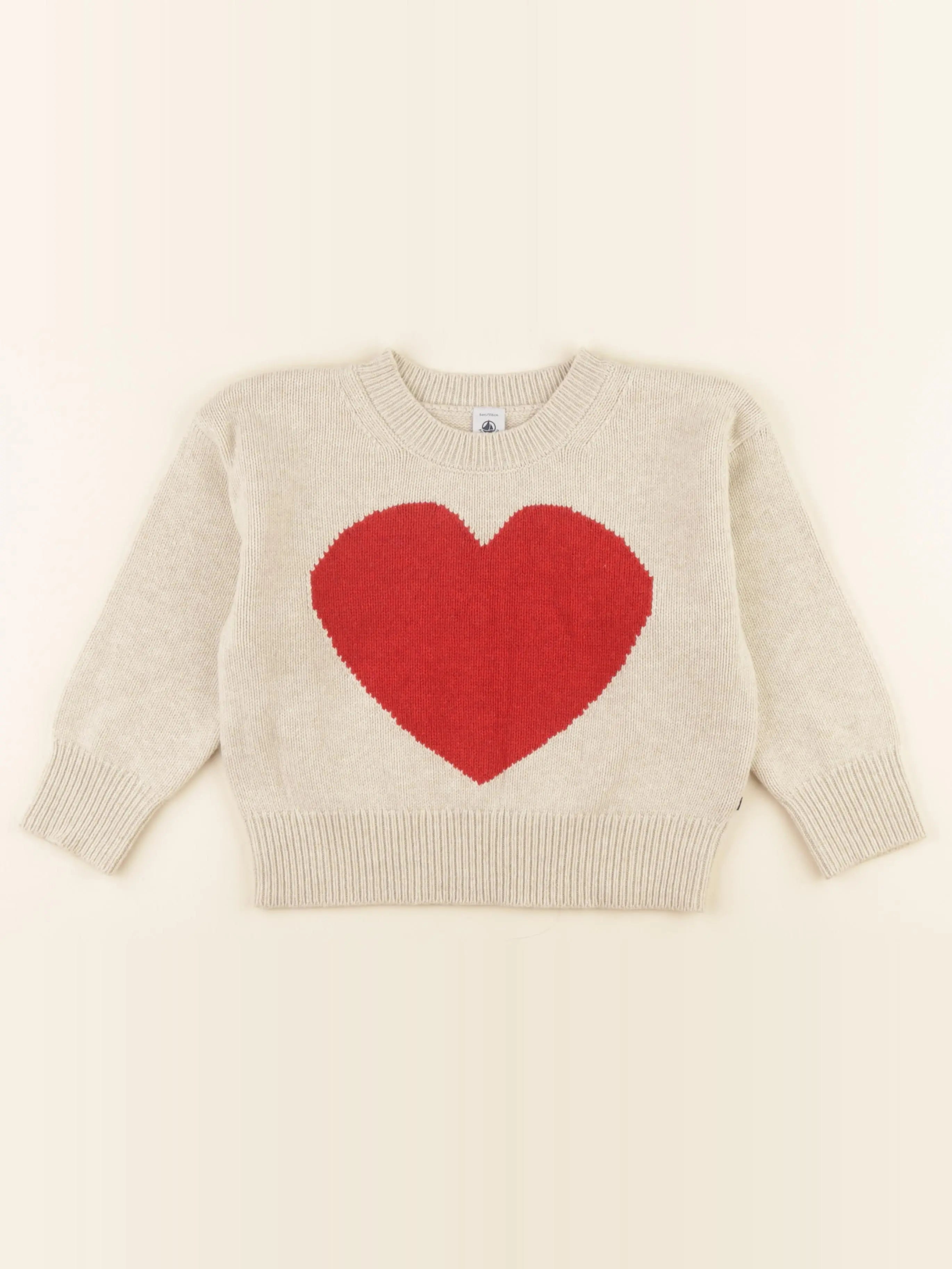 Petit Bateau - pull beige - 6 ans