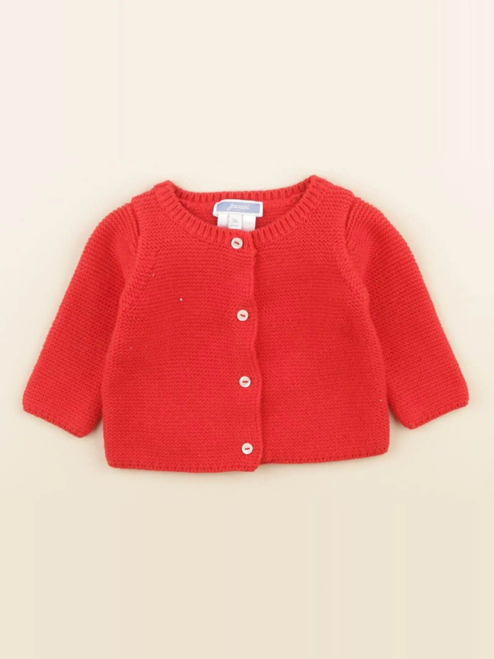 Jacadi - gilet rouge - 3 mois