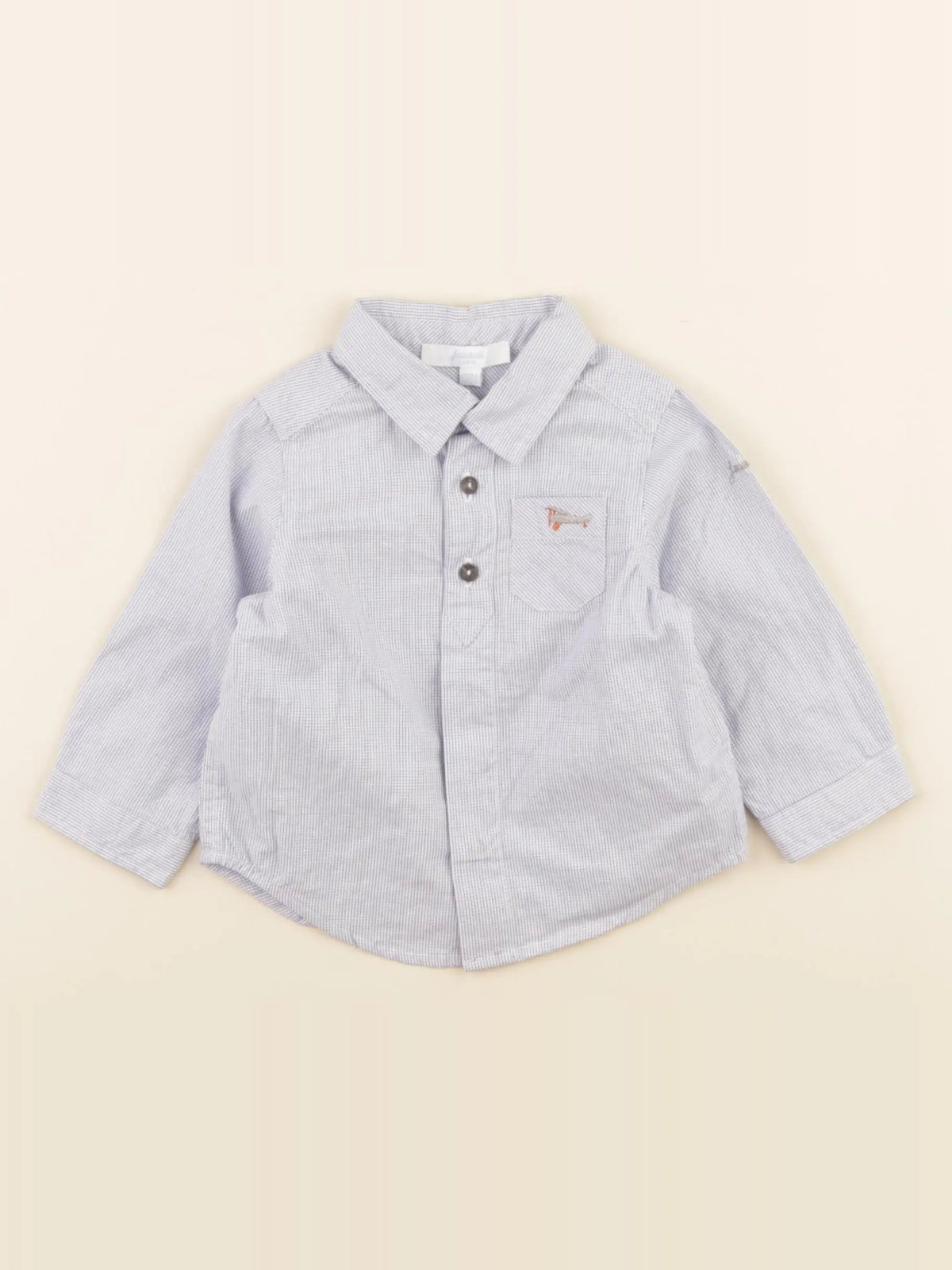 Jacadi - chemise bleu - 6 mois