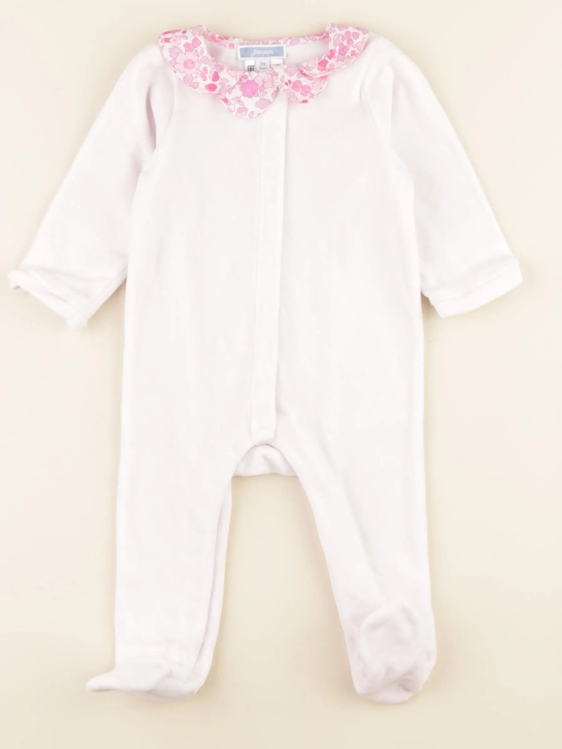 Jacadi - pyjama velours rose - 9 mois