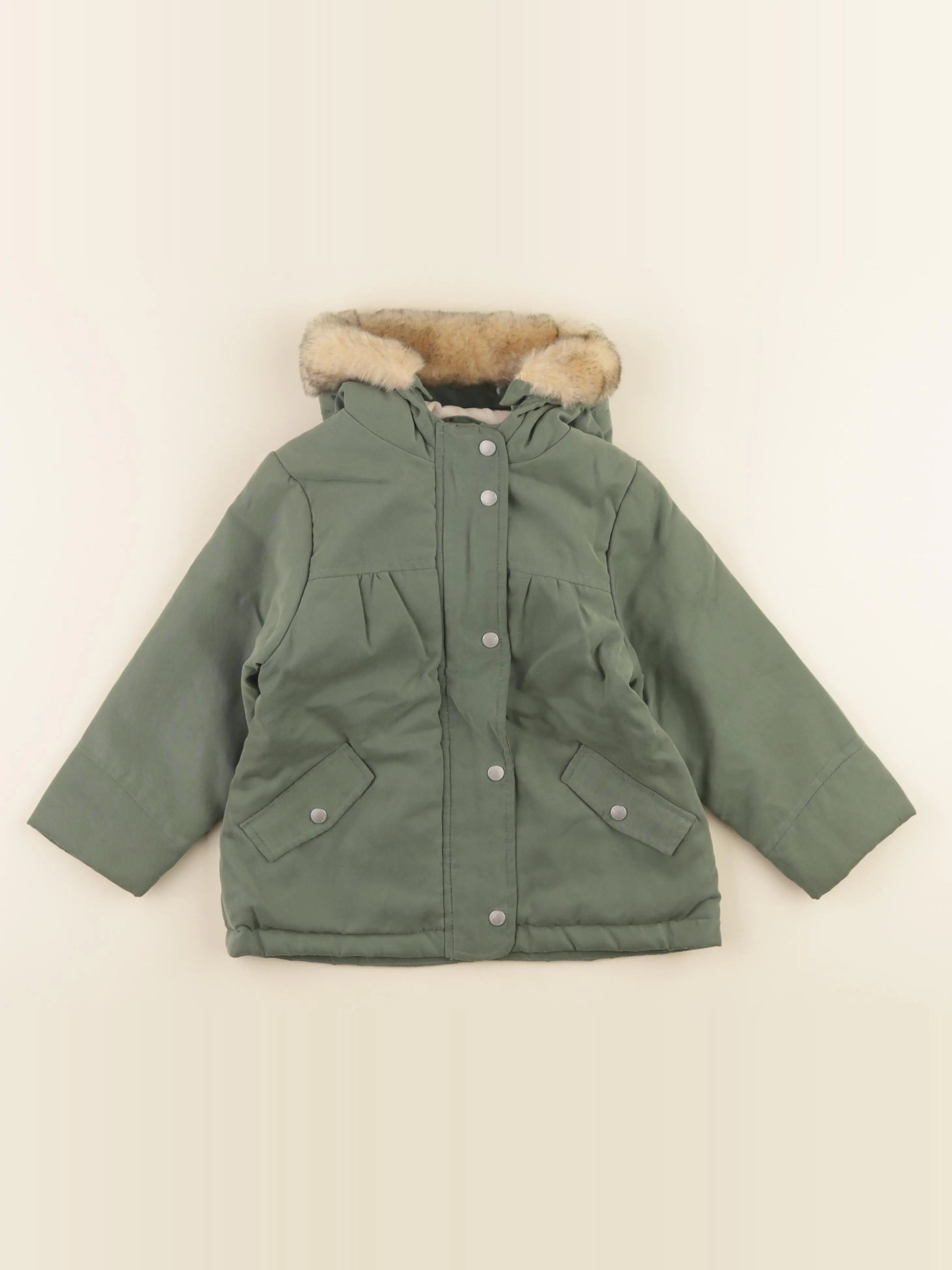 Vertbaudet - parka vert - 3 ans