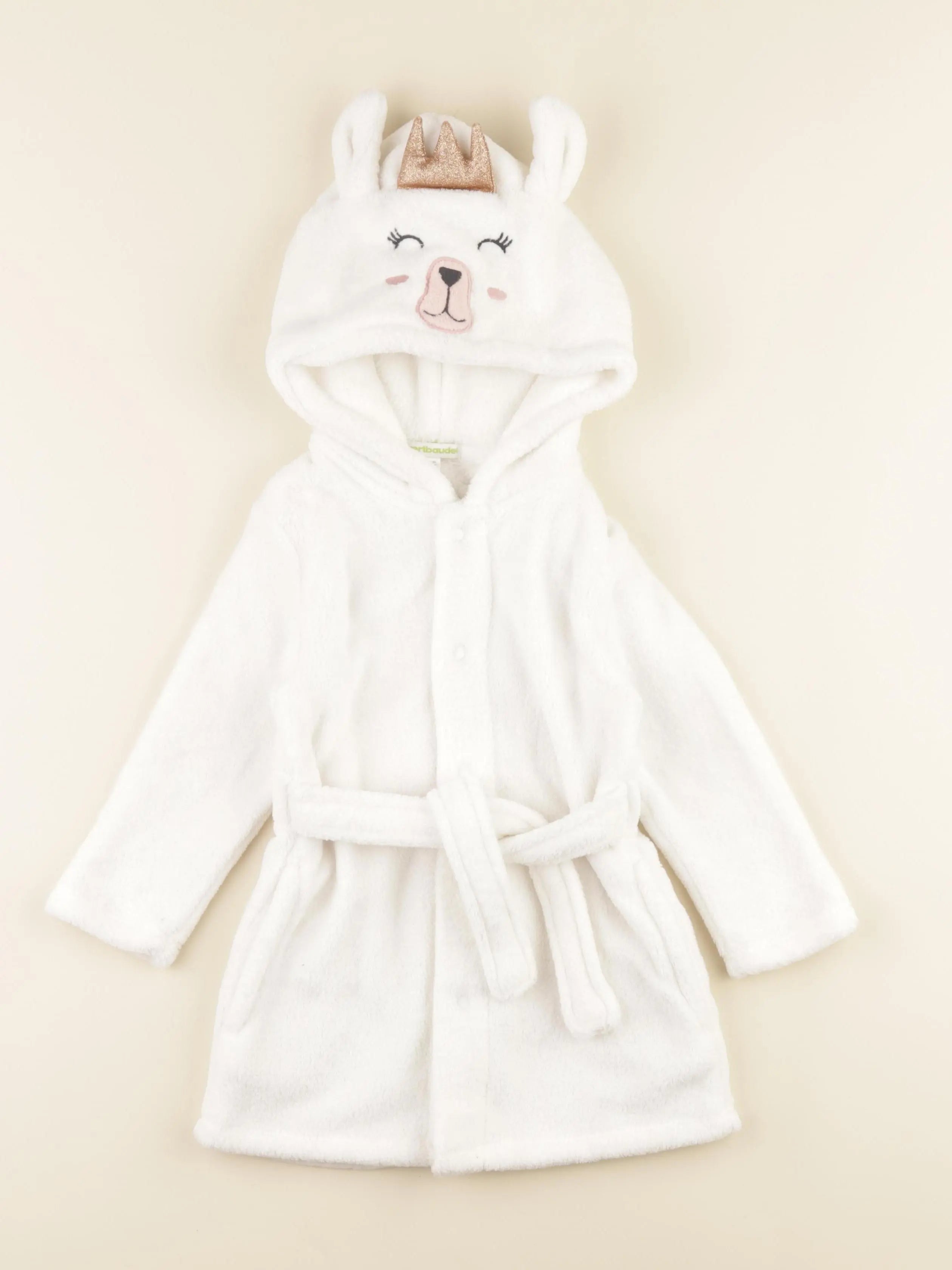 Vertbaudet - robe de chambre blanc - 3 ans